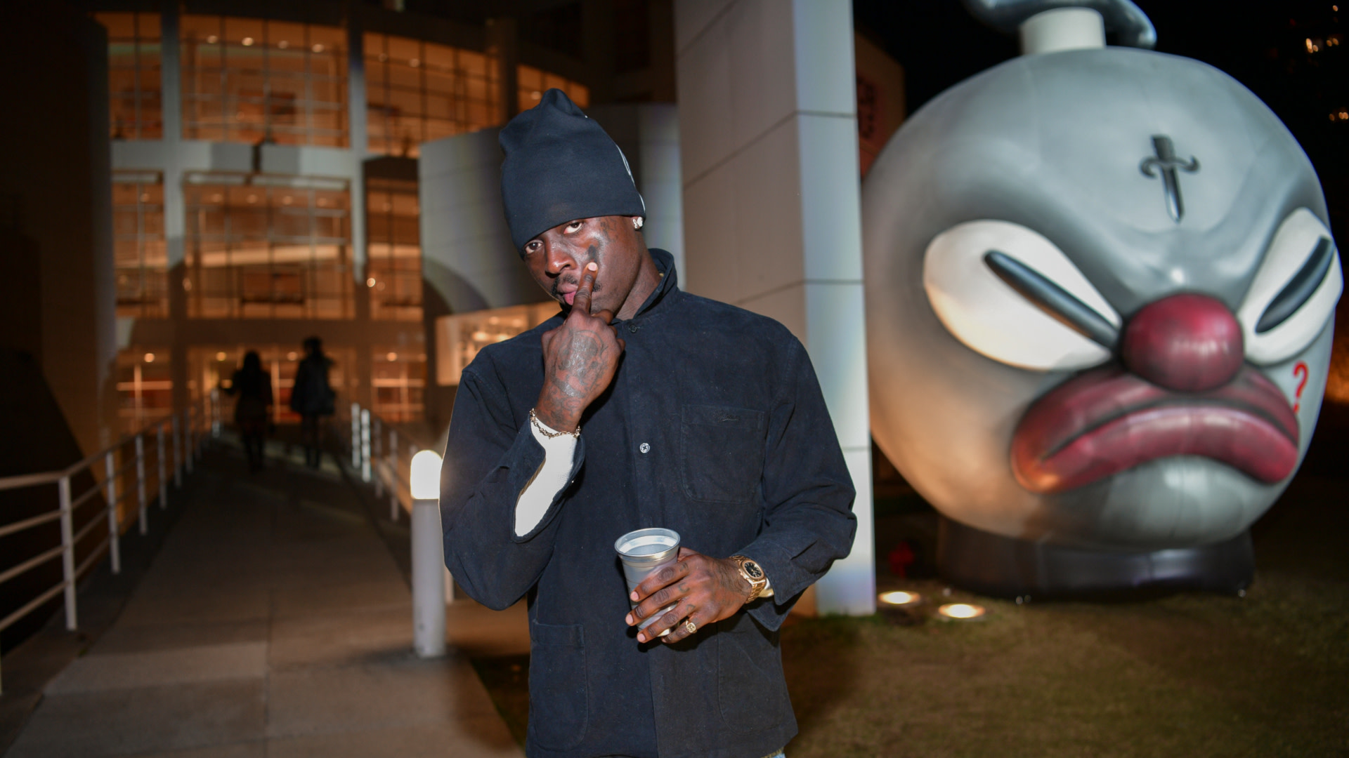 ATLANTA, GEORGIA - DECEMBER 12: Olaolu Slawn attends What Happened To The Streets (WHTTS) Art Exhibition & Reception Works By Slawn on December 12, 2025 in Atlanta, Georgia.