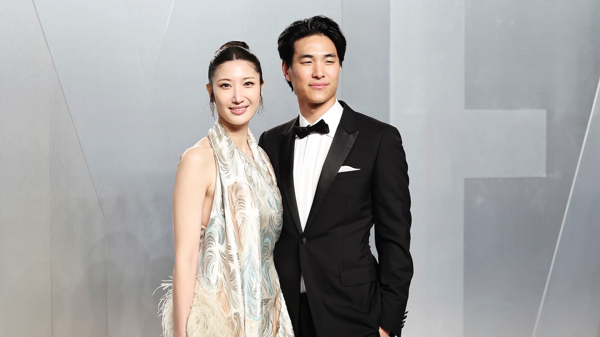 LOS ANGELES, CALIFORNIA - MARCH 15: (L-R) EJAE and Sam Kim attend the 2026 Vanity Fair Oscar Party Hosted By Mark Guiducci at Los Angeles County Museum of Art on March 15, 2026 in Los Angeles, California.