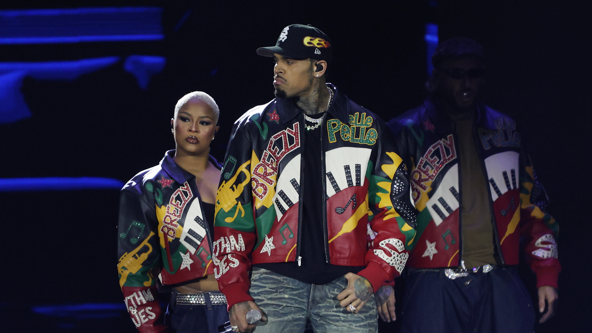 Chris Brown performs during The R&B Tour - Starring Usher Raymond & Chris Brown at MetLife Stadium on October 15, 2026 in East Rutherford, New Jersey. 