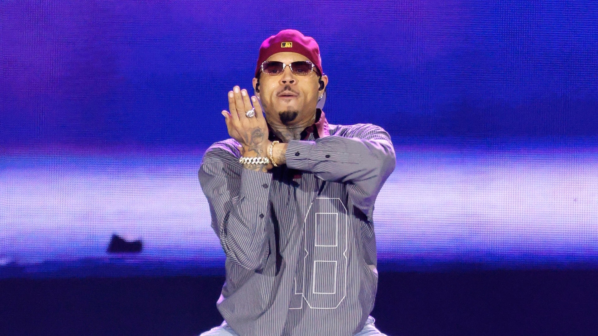 NASHVILLE, TENNESSEE - JULY 25: Chris Brown performs at Nissan Stadium on July 25, 2026 in Nashville, Tennessee.