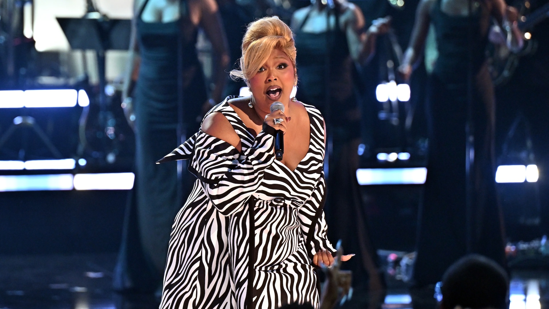 LOS ANGELES, CALIFORNIA - JUNE 28: Lizzo performs onstage during the BET Awards 2026 at Peacock Theater on June 28, 2026 in Los Angeles, California.