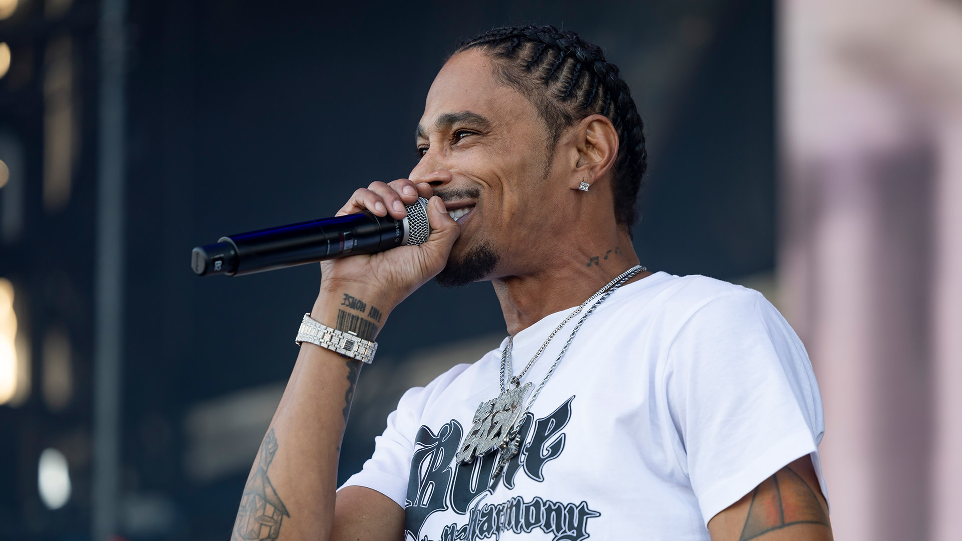 Layzie Bone performs at Juicy Fest 2025 on January 15, 2025 in Perth, Australia.