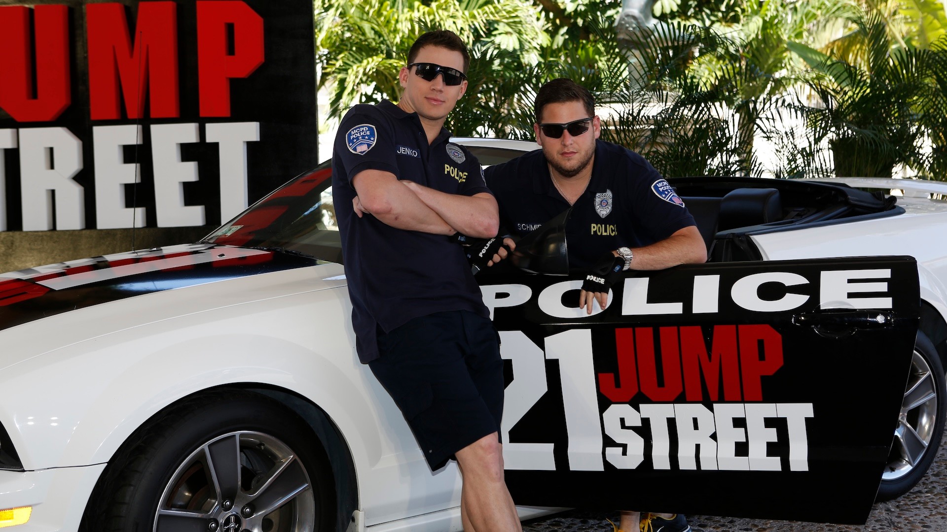 CANCUN - APRIL 14: In this handout image provided by Sony, Actors Channing Tatum and Jonah Hill attend the "21 Jump Street" photo call at Summer of Sony 4 Spring Edition at the Ritz Carlton Hotel on April 14, 2012 in Cancun, Mexico.