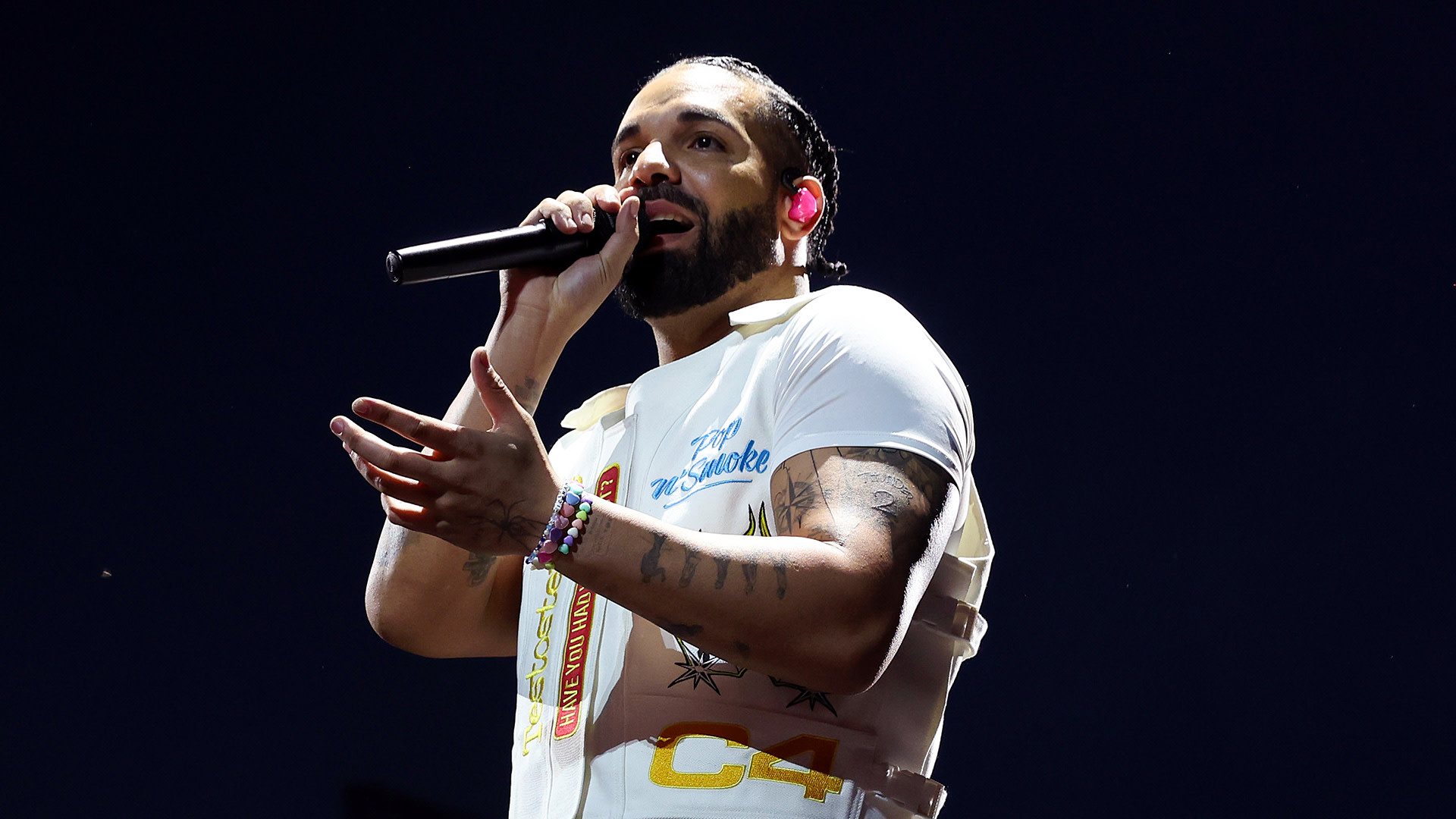 Drake performs live on stage during day one of Wireless Festival 2025 at Finsbury Park on July 11, 2025 in London, England. Drake is headlining an unprecedented all three nights of Wireless Festival. 