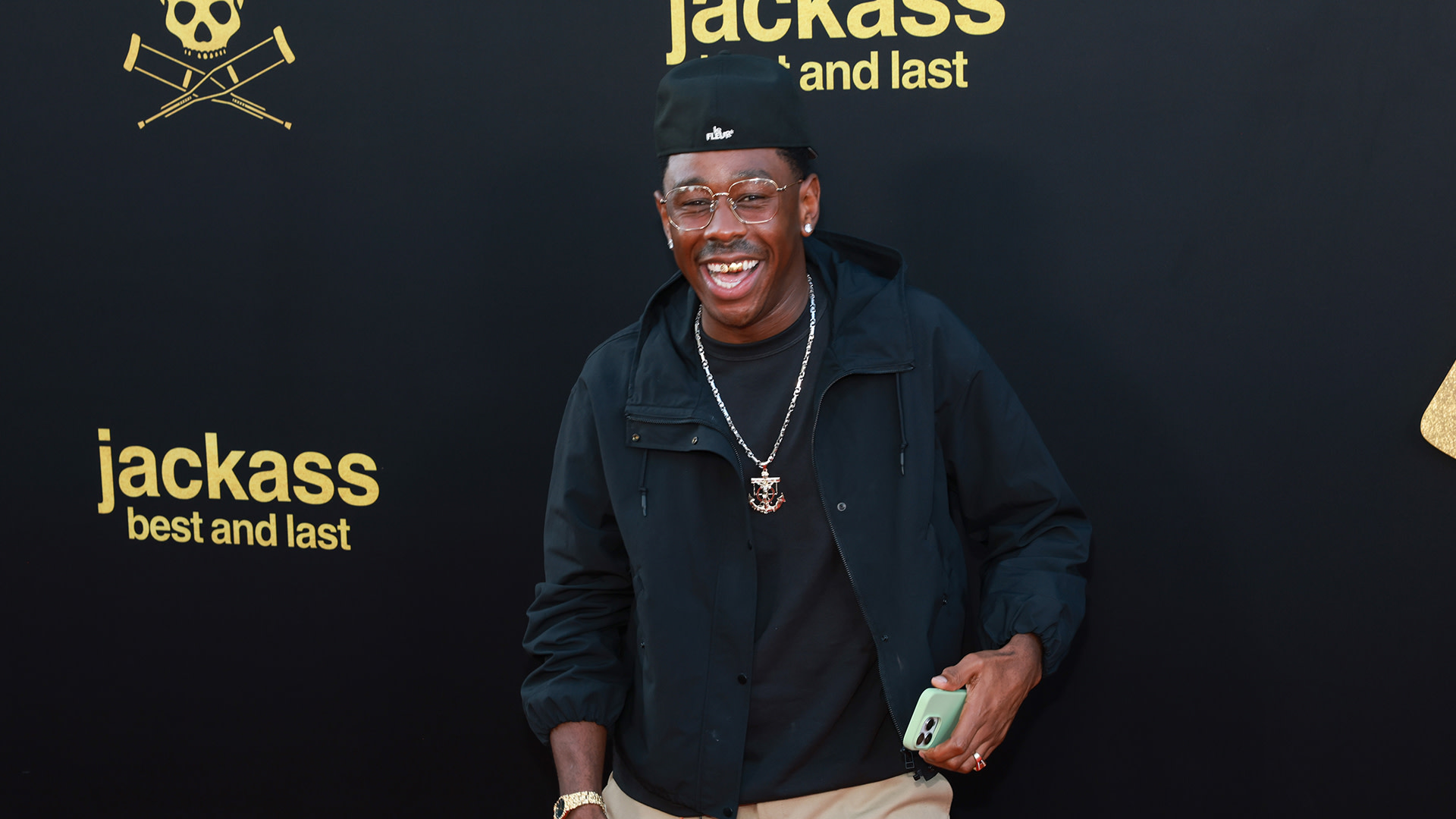 Tyler, The Creator attends Paramount Pictures' "Jackass: Best And Last" Los Angeles premiere at Paramount Theatre on June 24, 2026 in Los Angeles, California. 