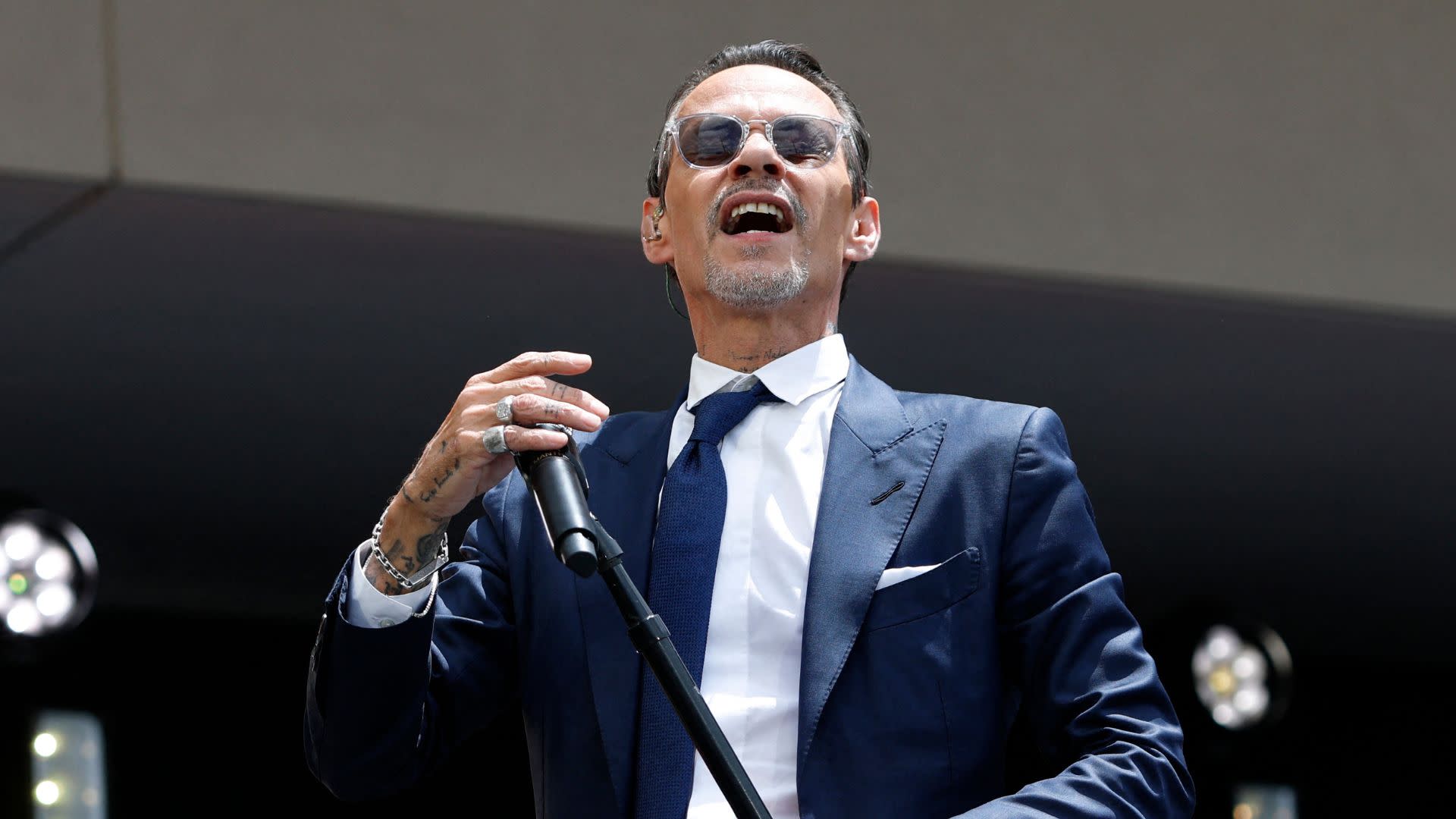 Marc Anthony Takes His Youngest Child to Disney World