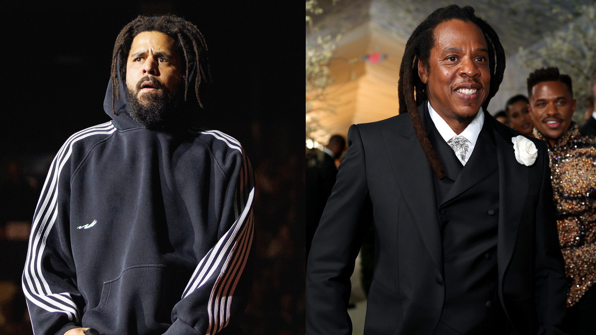 VANCOUVER, BRITISH COLUMBIA - AUGUST 24: J. Cole performs onstage during his "The Fall-Off" tour at Rogers Arena on August 24, 2026 in Vancouver, British Columbia, Canada.

NEW YORK, NEW YORK - MAY 04: Jay-Z attends the 2026 Met Gala celebrating "Costume Art" at the Metropolitan Museum of Art on May 04, 2026 in New York City. 