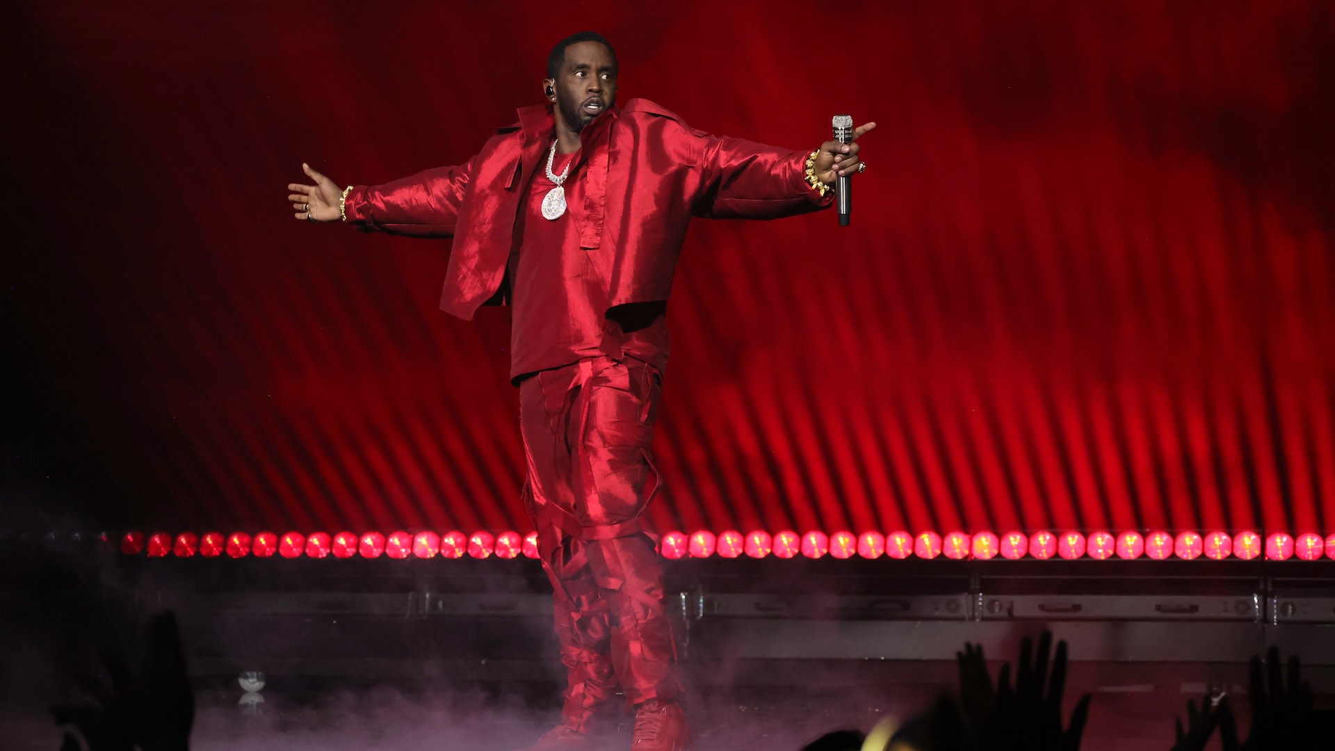 NEWARK, NEW JERSEY - SEPTEMBER 12: Diddy performs onstage during the 2023 MTV Video Music Awards at Prudential Center on September 12, 2023 in Newark, New Jersey.