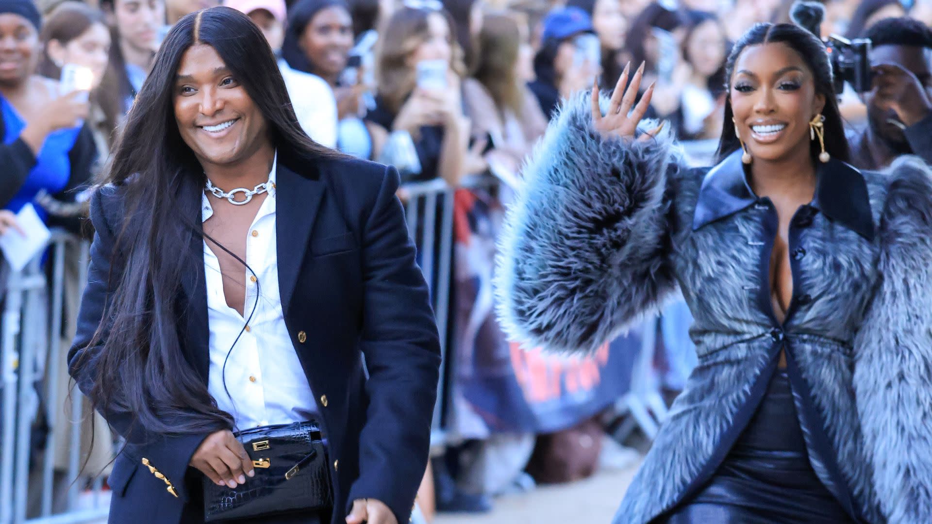 Law Roach Arrives to Schiaparelli Show with 'RHOA' Star Porsha Williams in Tow