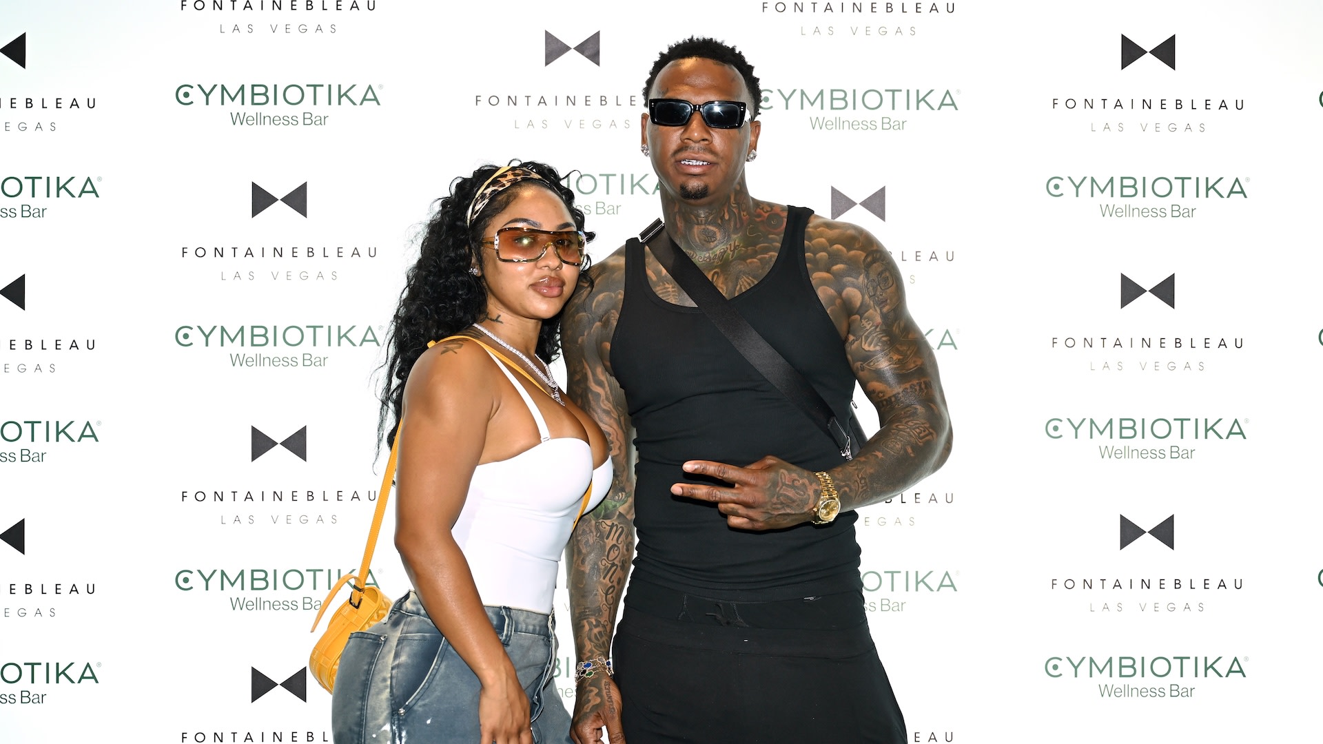 (L-R) Ari Fletcher and Moneybagg Yo.