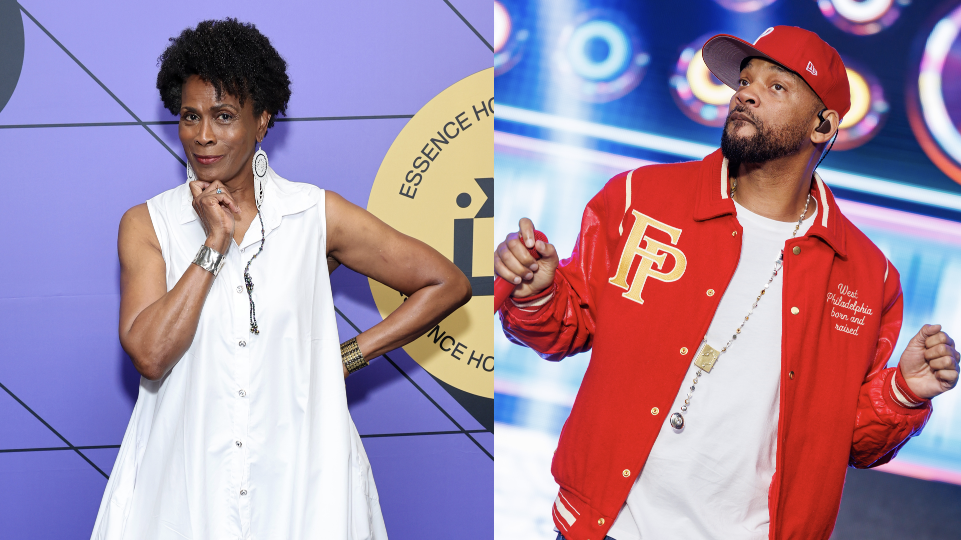 (L-R) Janet Hubert and Will Smith.
