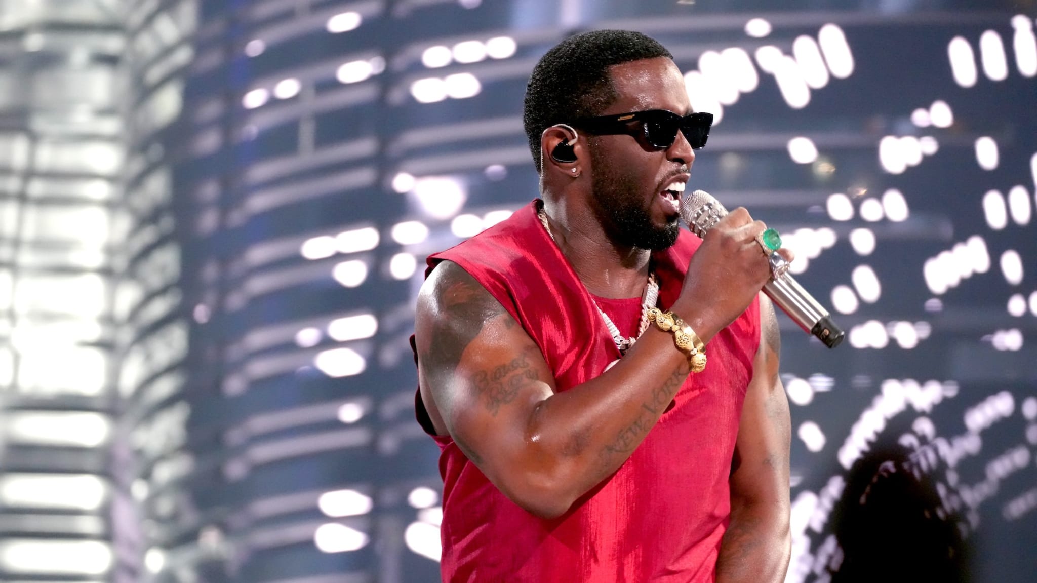 NEWARK, NEW JERSEY - SEPTEMBER 12: Diddy performs onstage during the 2023 MTV Video Music Awards at Prudential Center on September 12, 2023 in Newark, New Jersey.