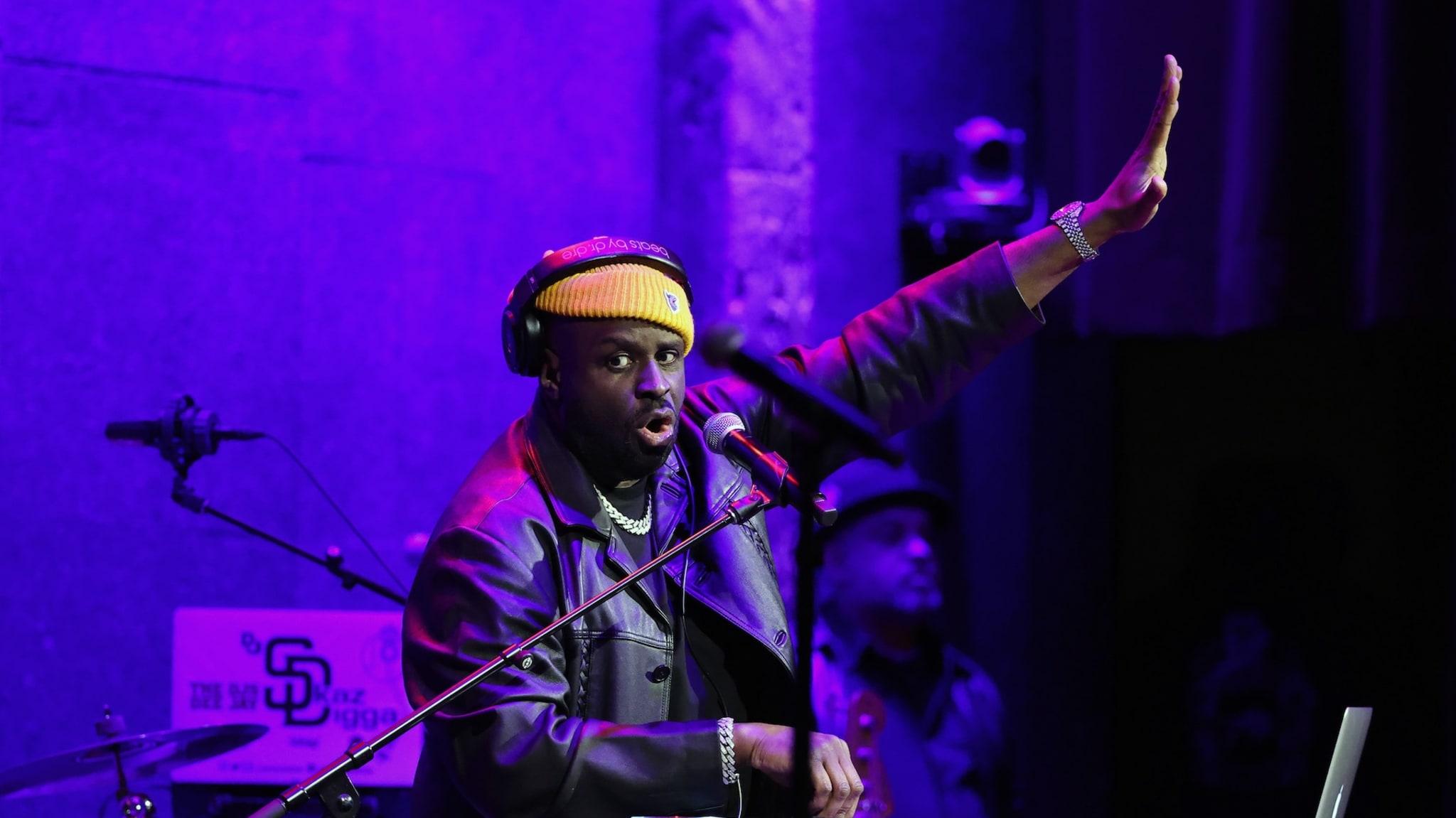 NEW YORK, NEW YORK - FEBRUARY 1: DJ Funk Flex (aka Funkmaster Flex, Aston George Taylor Jr.) opens when Rapper Big Daddy Kane (aka Antonio Hardy) performs in concert with a live band at City Winery on February 1, 2024 in New York City.
