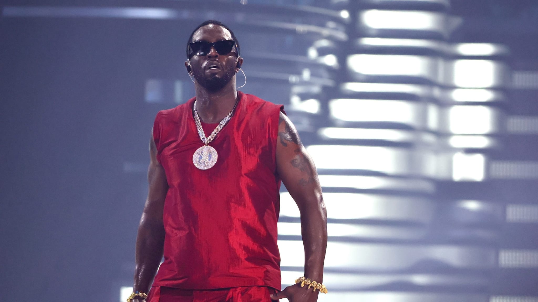 NEWARK, NEW JERSEY - SEPTEMBER 12: Sean "Diddy" Combs performs at 2023 MTV Video Music Awards - Show at Prudential Center on September 12, 2023 in Newark, New Jersey.