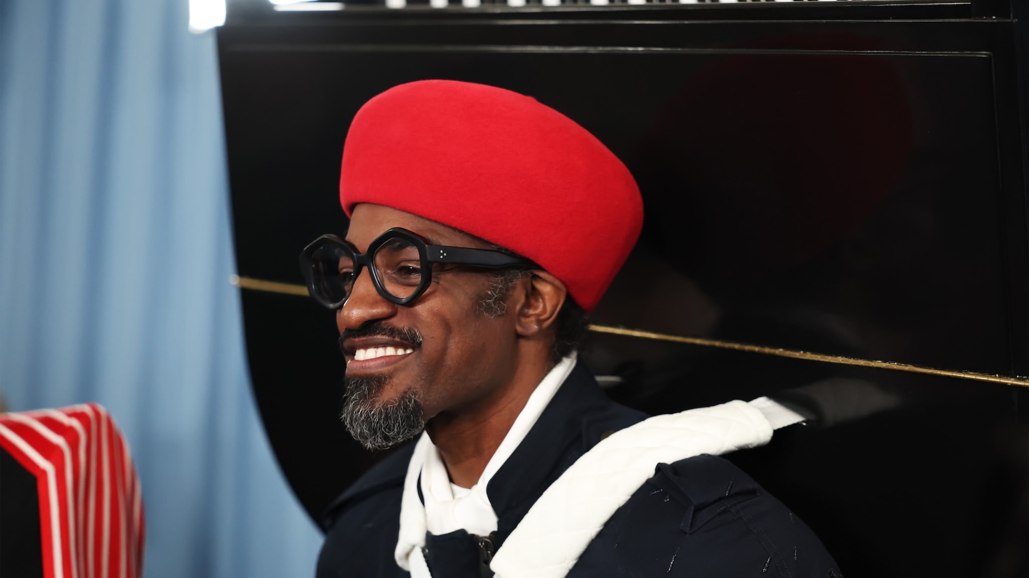 NEW YORK, NEW YORK - MAY 05: André 3000 attends the 2025 Met Gala Celebrating "Superfine: Tailoring Black Style" at Metropolitan Museum of Art on May 05, 2025 in New York City.