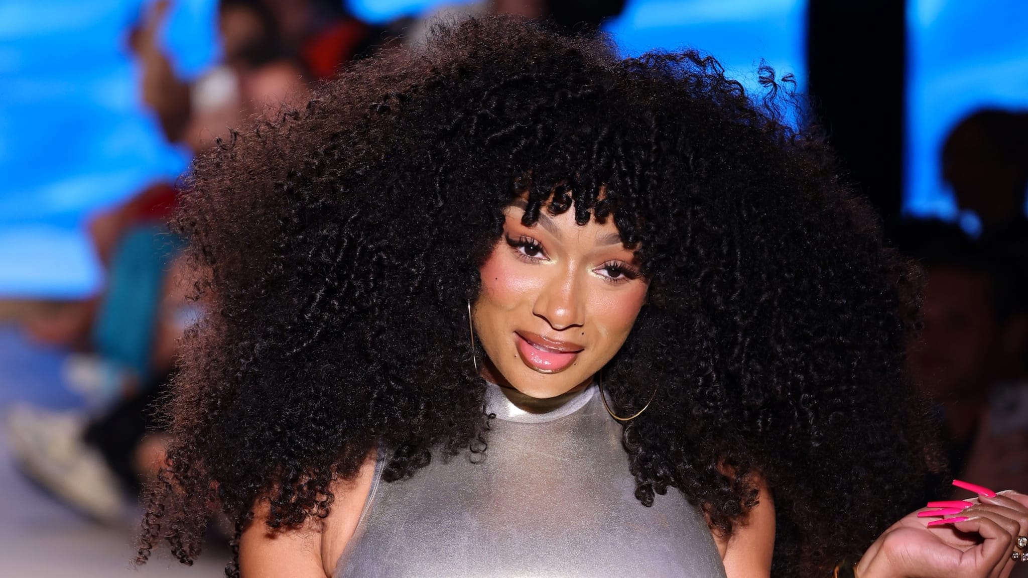 MIAMI BEACH, FLORIDA - MAY 29: Megan Thee Stallion walks the runway for Hot Girl Summer Swimwear By Megan Thee Stallion during Paraiso Miami Swim Week 2025 at The Paraiso Tent on May 29, 2025 in Miami Beach, Florida.