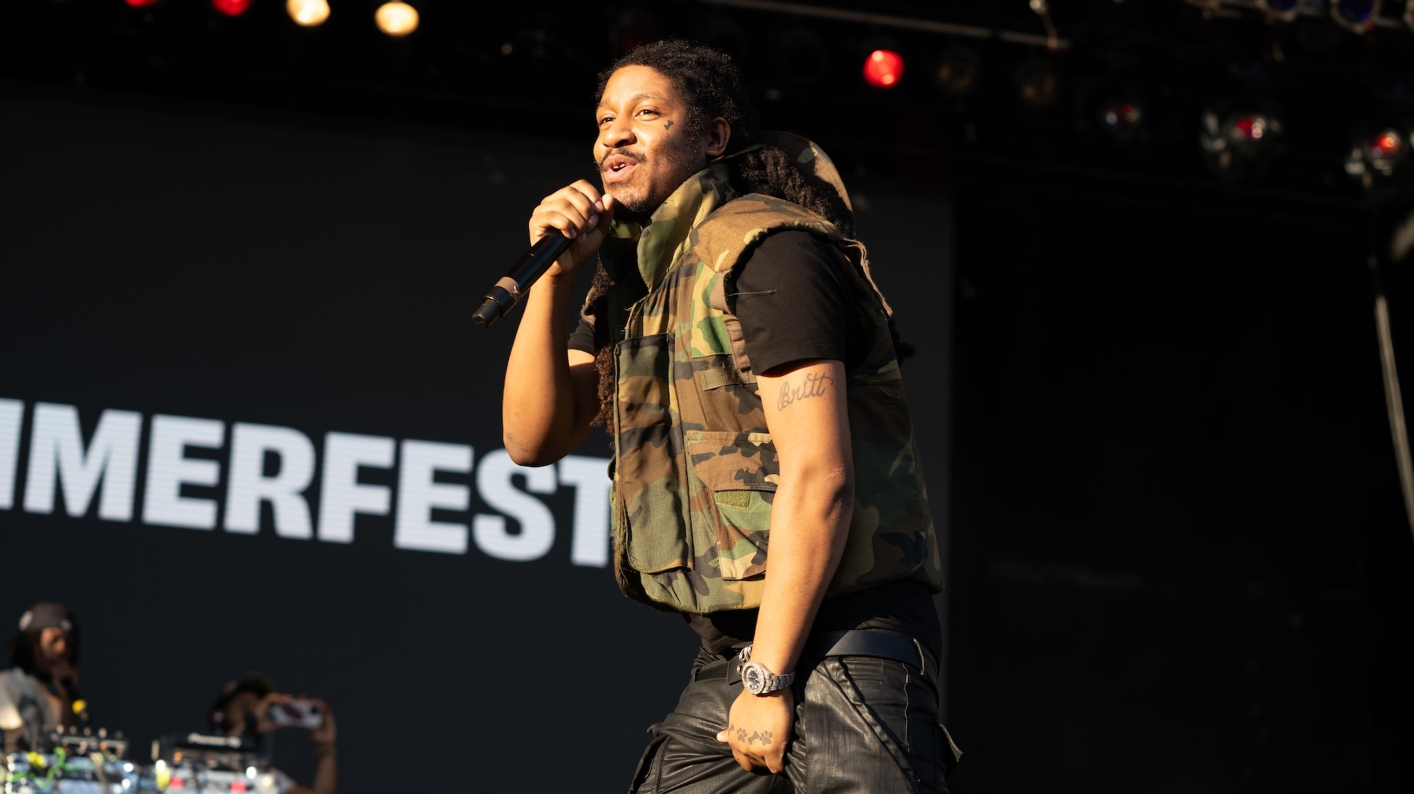 MILWAUKEE, WISCONSIN - JUNE 27: Skrilla performs onstage during day 5 at Summerfest 2025 at Henry Maier Festival Park on June 27, 2025 in Milwaukee, Wisconsin.