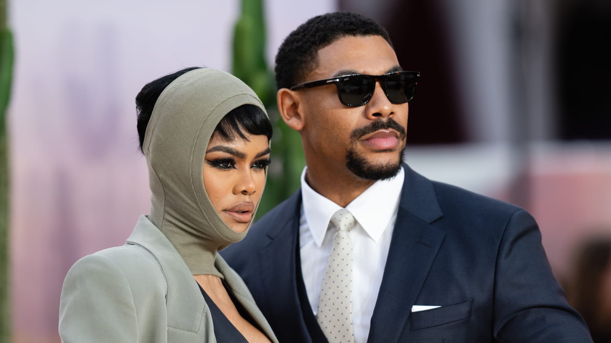 LONDON, ENGLAND - SEPTEMBER 16: Teyana Taylor and Aaron Pierre attend the "One Battle After Another" London Premiere at Odeon Luxe Leicester Square on September 16, 2025 in London, England.