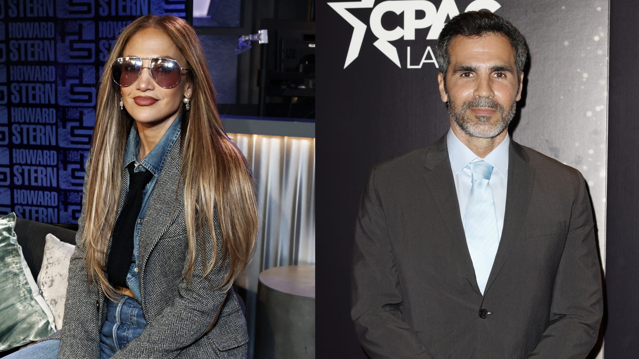 (L-R) Jennifer Lopez and Ojani Noa.