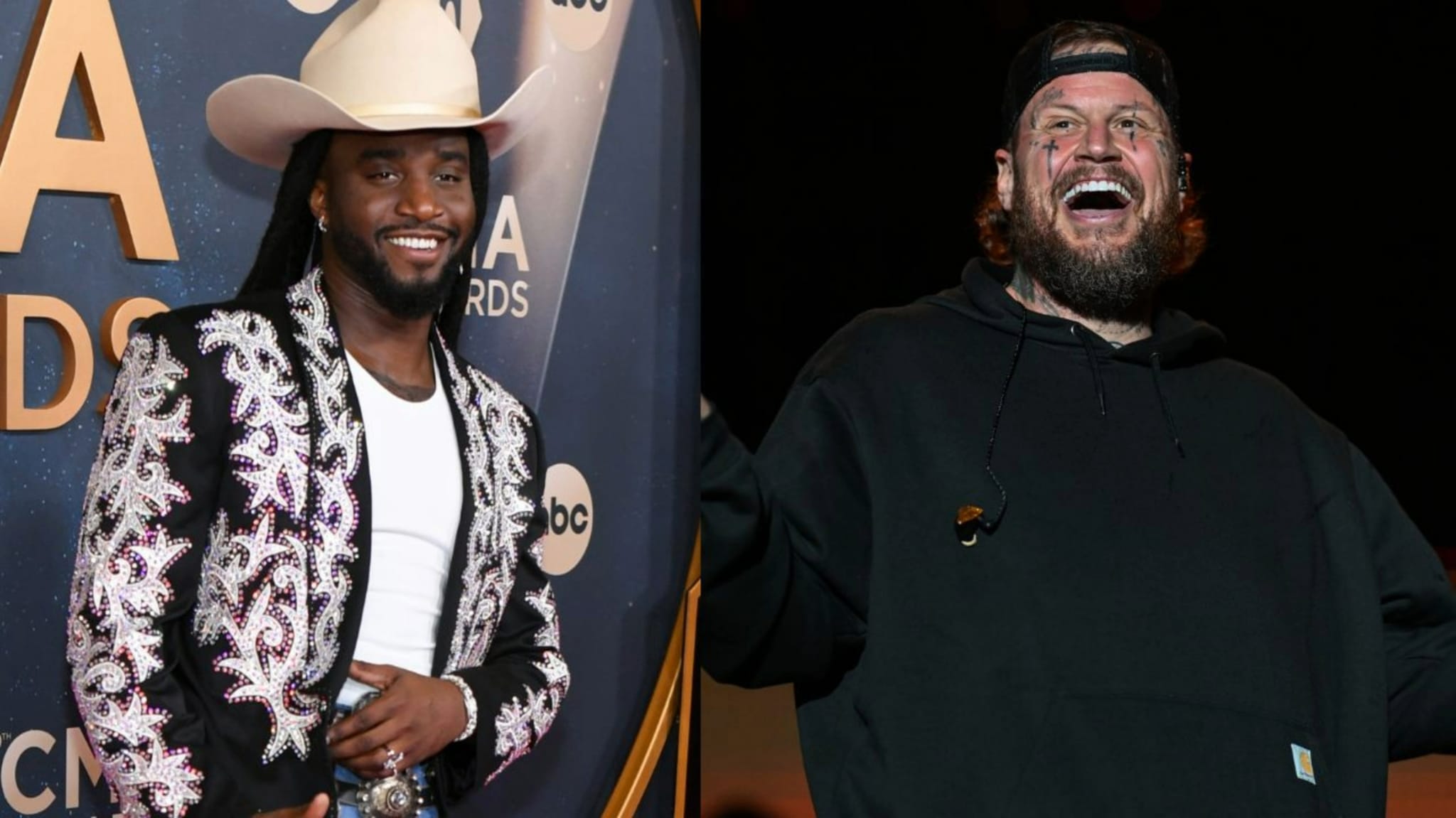 Shaboozey Says Jelly Roll’s Shaved Face Is ‘Giving Snapch...