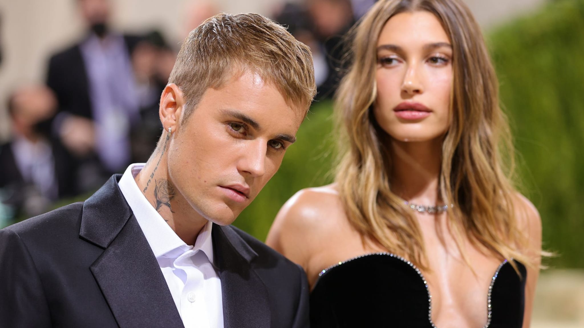 Justin and Hailey Bieber.