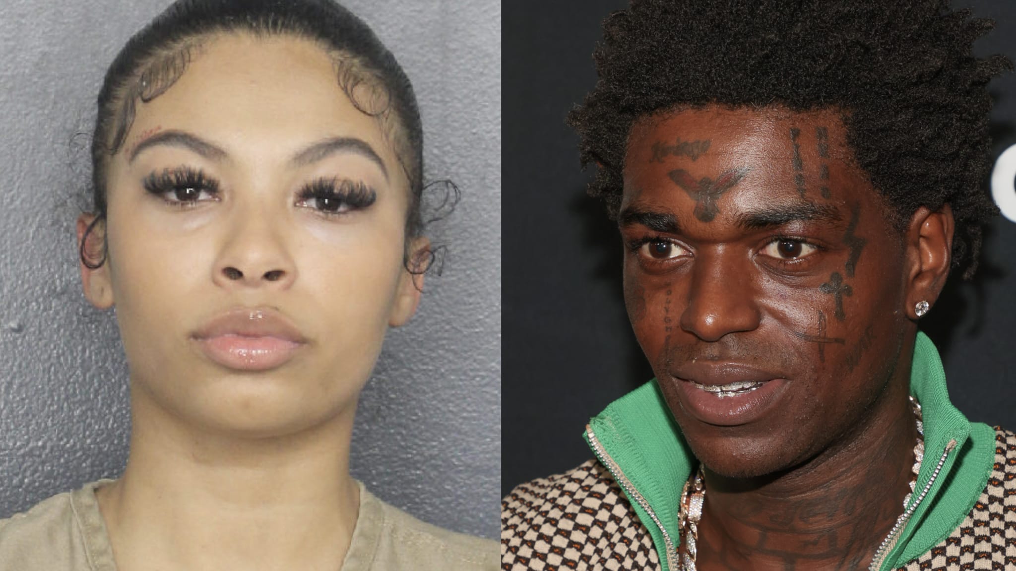 Maranda Johnson and Kodak Black split image