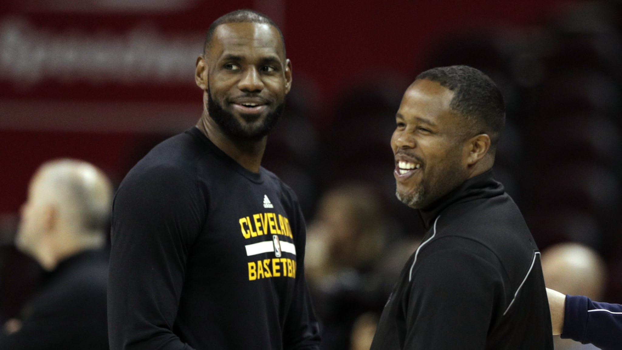 (L-R) LeBron James and Damon Jones.