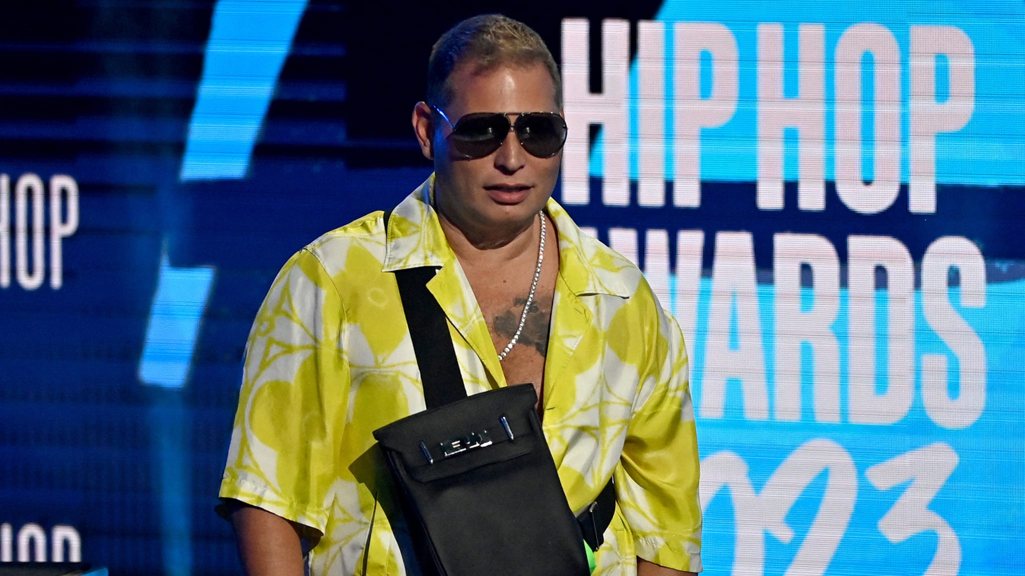 In this image released on October 10, 2023, Scott Storch performs onstage during the BET Hip Hop Awards 2023 at Cobb Energy Performing Arts Center on October 03, 2023 in Atlanta, Georgia.