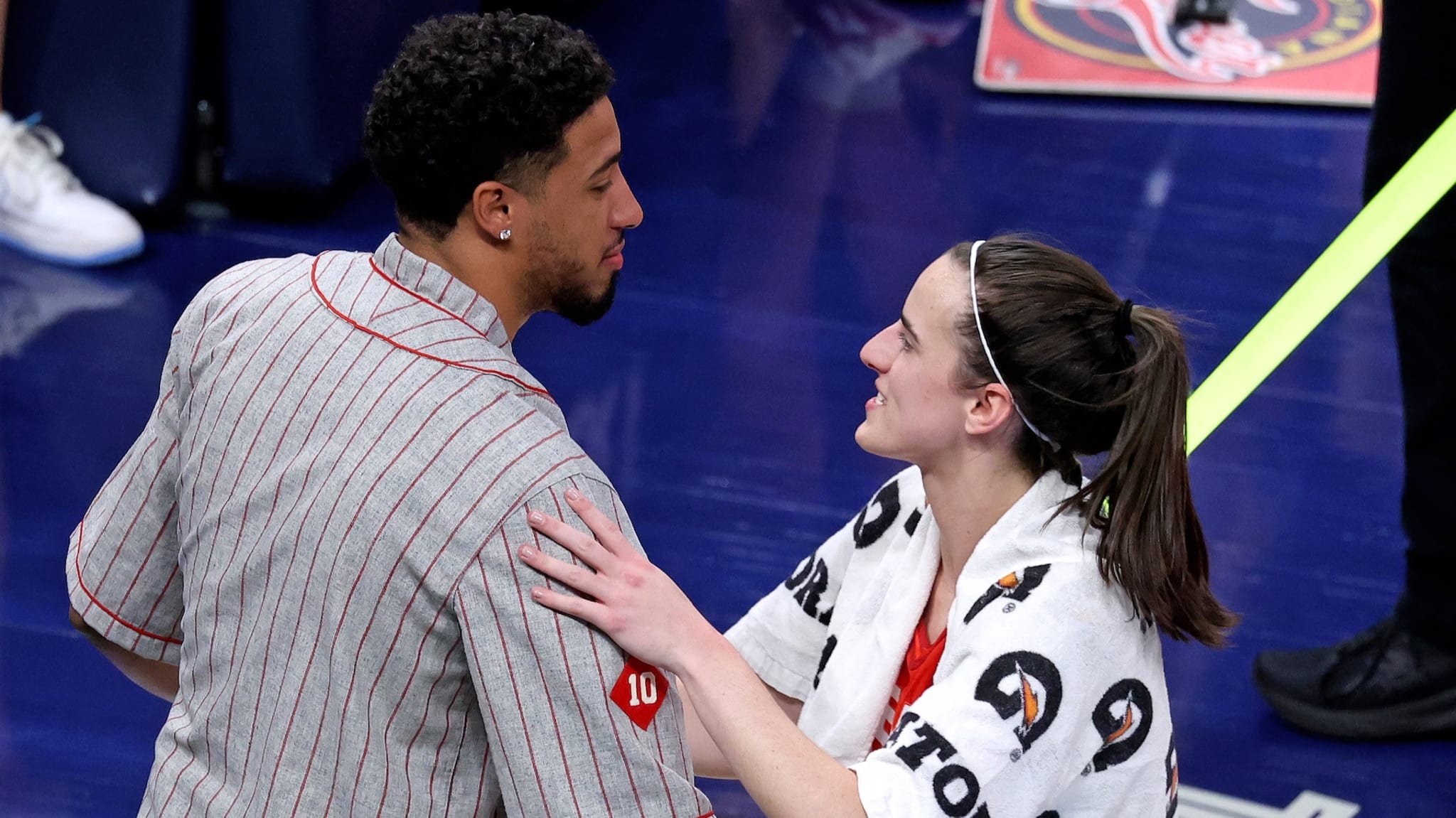 Tyrese Haliburton and Caitlin Clark