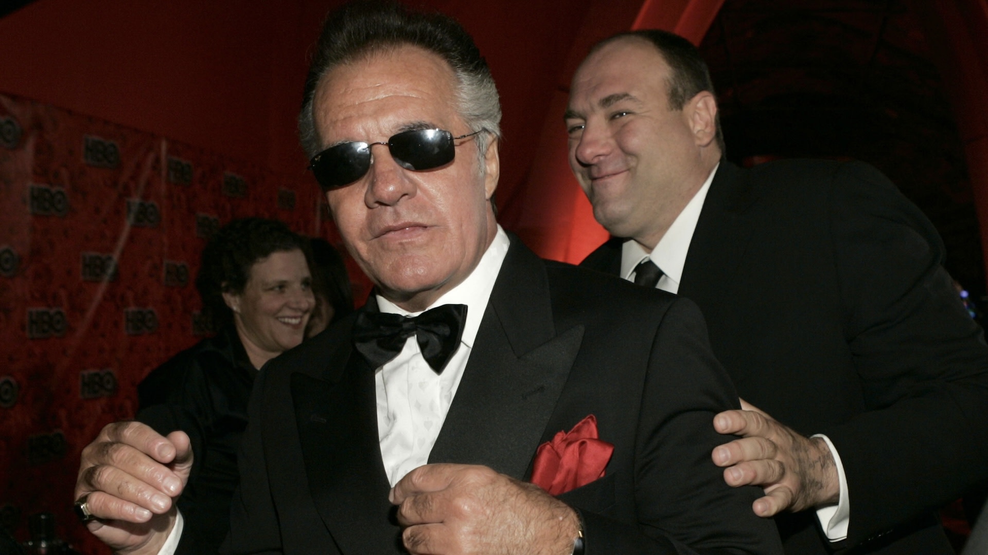 Tony Sirico and James Gandolfini during The 56th Annual Primetime Emmy Awards