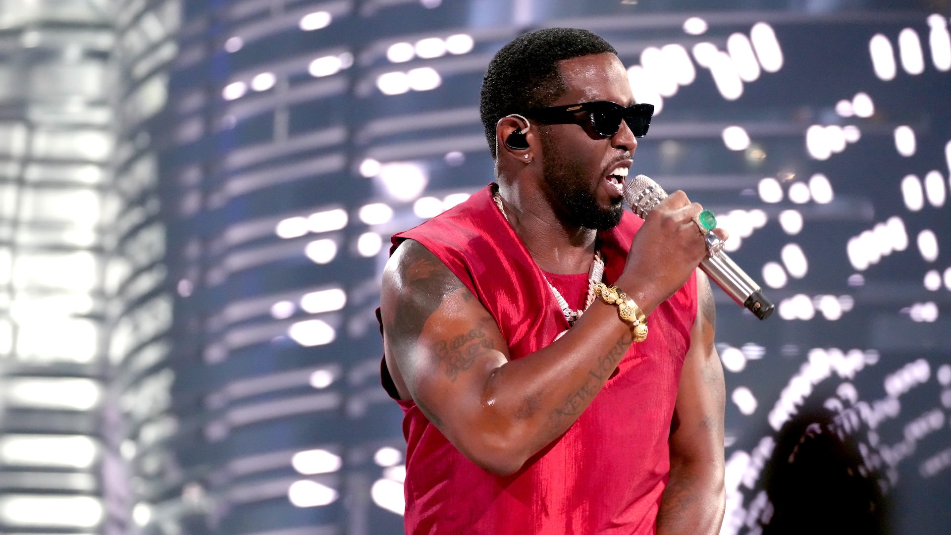 NEWARK, NEW JERSEY - SEPTEMBER 12: Diddy performs onstage during the 2023 MTV Video Music Awards at Prudential Center on September 12, 2023 in Newark, New Jersey.