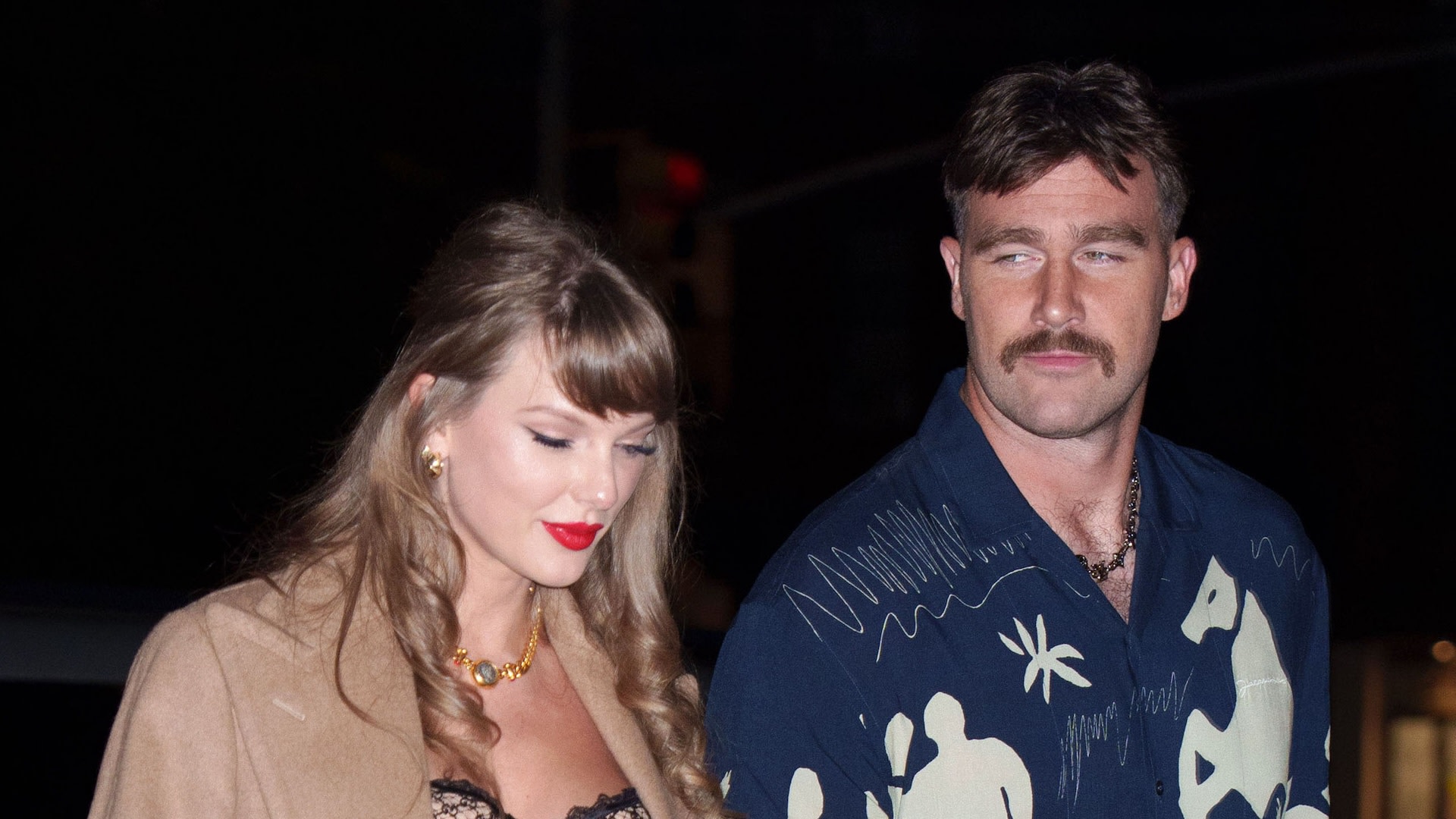 Taylor Swift and Travis Kelce in New York City.