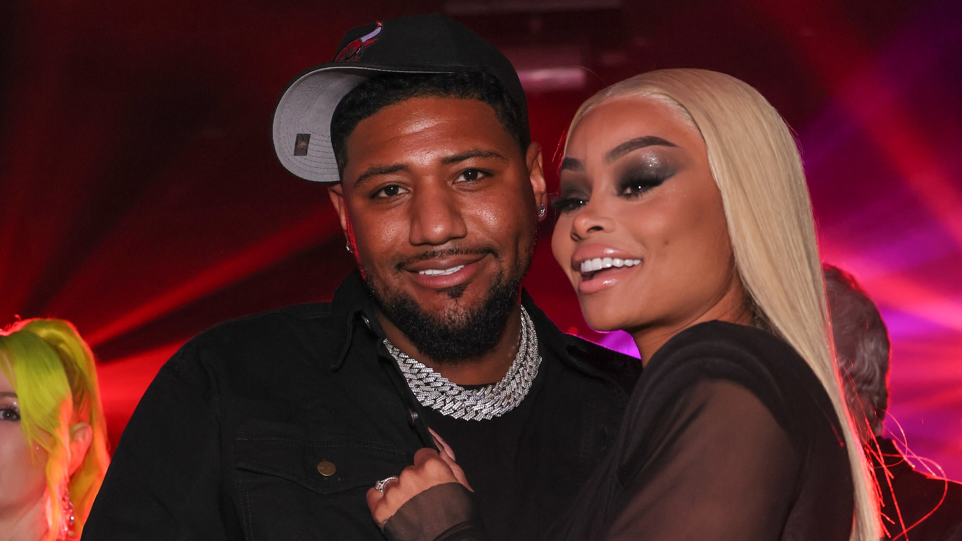 (L-R) Derrick Milano and Blac Chyna.