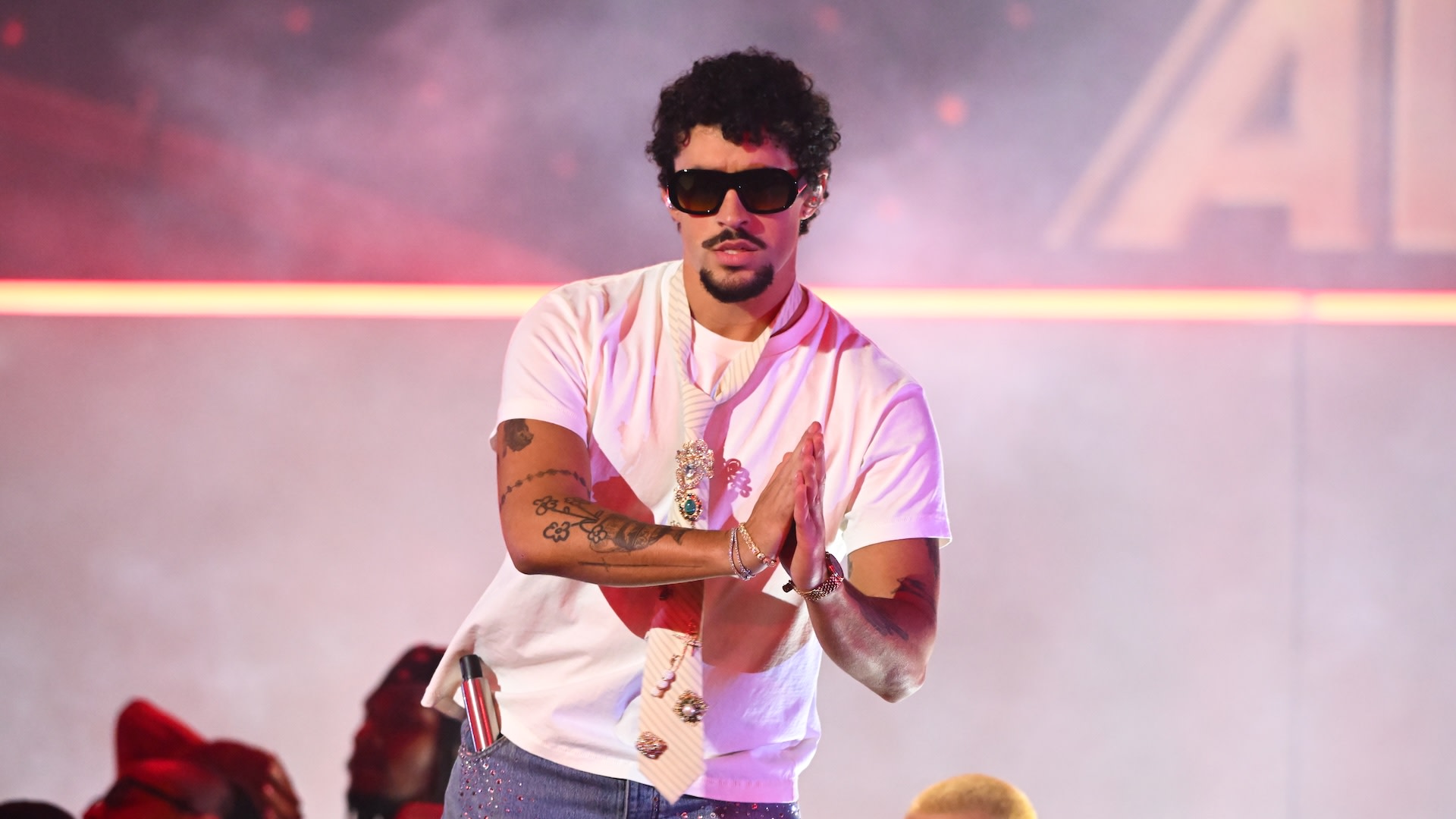 Bad Bunny at the 2025 iHeartRadio Music Awards held at the Dolby Theatre on March 17, 2025 in Los Angeles, California. 