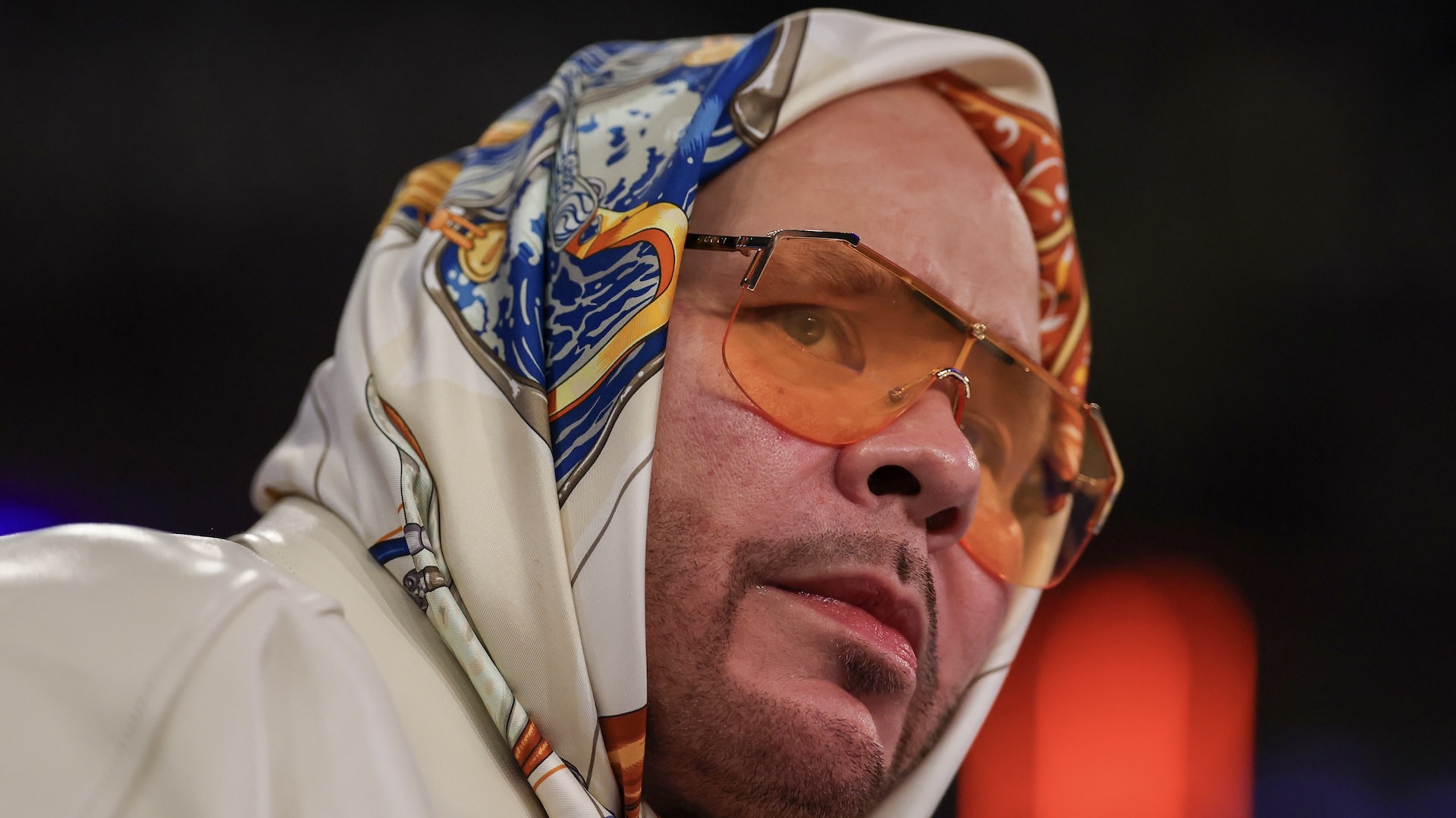 Rapper Fat Joe looks on in the first quarter of Game Six of the Eastern Conference Second Round NBA Playoffs 