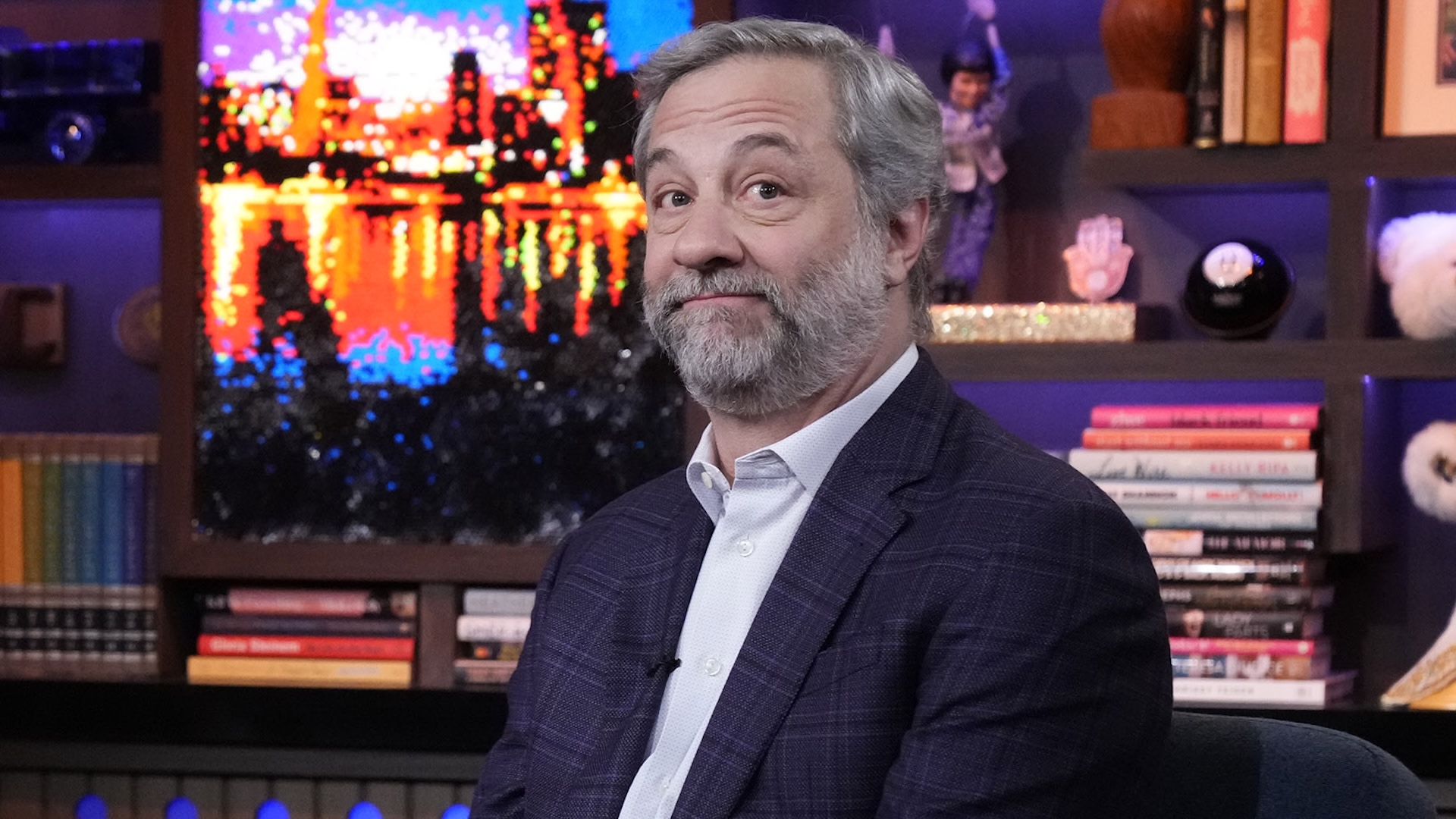 WATCH WHAT HAPPENS LIVE WITH ANDY COHEN -- Episode 22179 -- Pictured: (l-r) Isla Fisher, Judd Apatow 