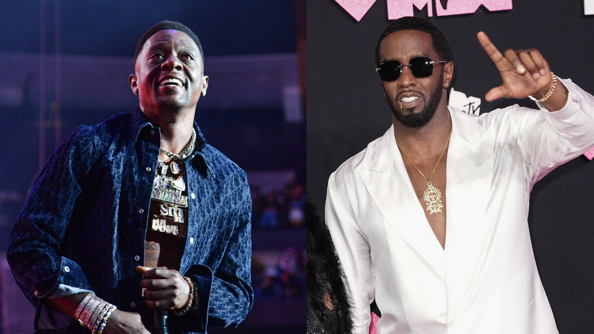 ATLANTA, GEORGIA - APRIL 4: Rapper Boosie Badazz performs onstage during The Millennium Tour at State Farm Arena on April 4, 2025 in Atlanta, Georgia. 

NEWARK, NEW JERSEY - SEPTEMBER 12: Janice Combs and Diddy attend the MTV Music Video Awards at the Prudential Center on September 12, 2023 in Newark, New Jersey.