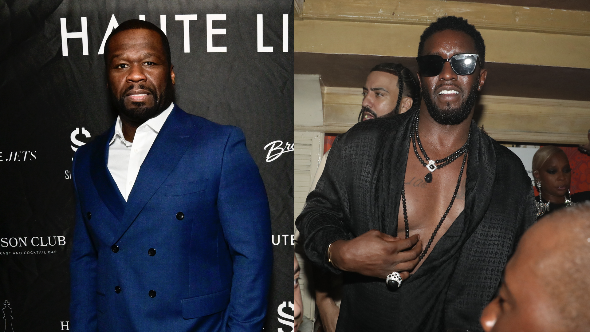 NEW YORK, NEW YORK - SEPTEMBER 09: Curtis “50 Cent” Jackson attends the Haute Living Celebrates Curtis “50 Cent” Jackson at Hudson Club NYC on September 09, 2024 in New York City. 

NEW YORK, NEW YORK - MAY 01: Diddy attends The After 2023 on May 01, 2023 in New York City. 