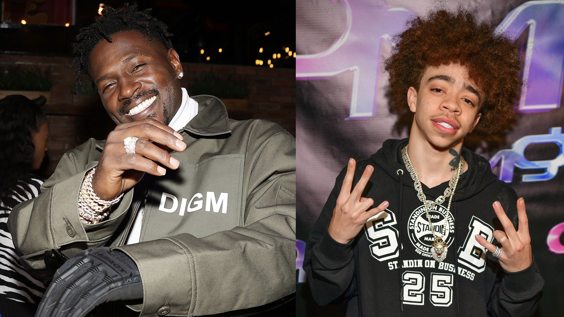 (L-R) Antonio Brown and King Harris.