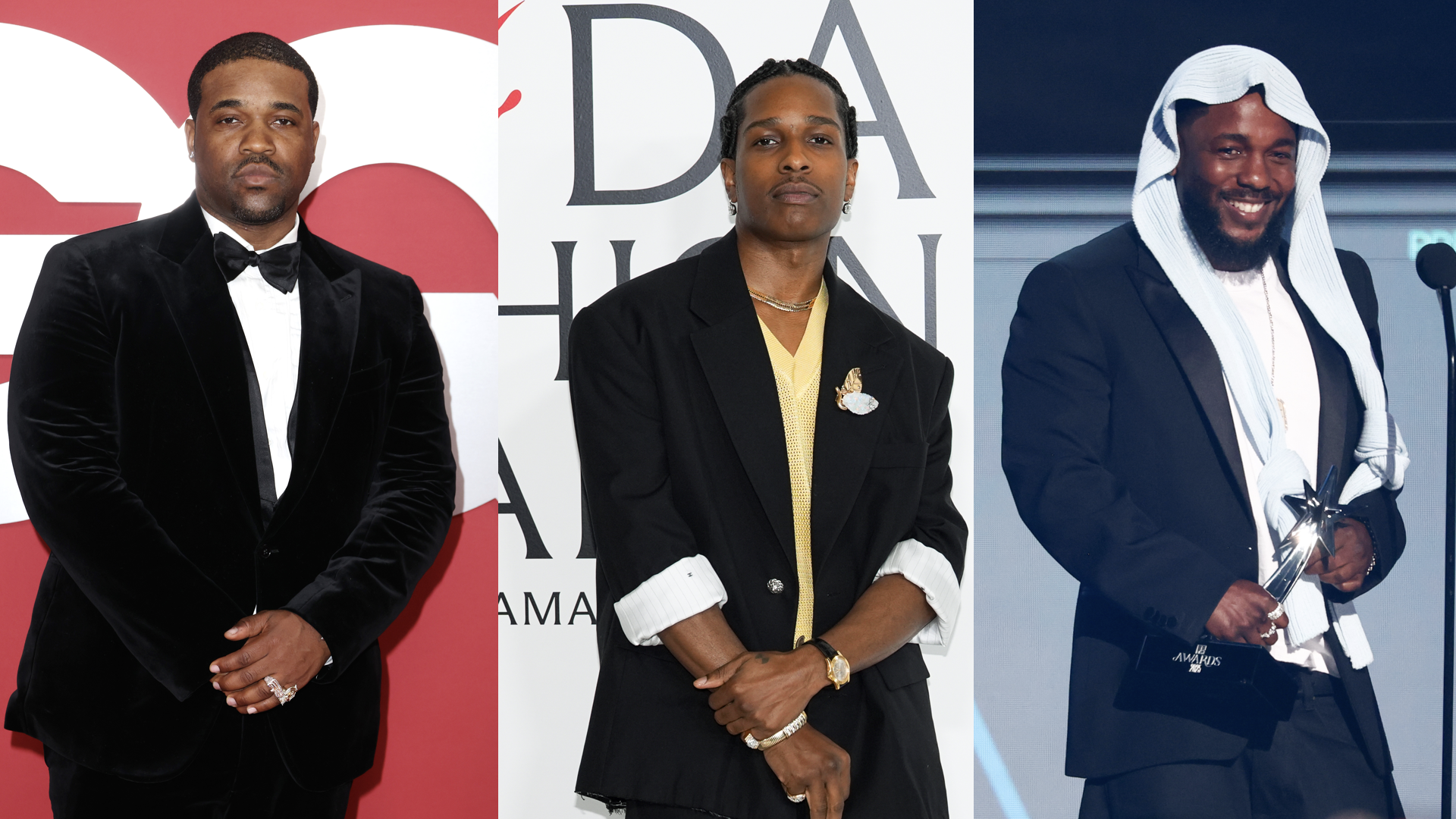 LOS ANGELES, CALIFORNIA - NOVEMBER 13: A$AP Ferg attends the 2025 GQ Men Of The Year at Chateau Marmont on November 13, 2025 in Los Angeles, California. 

Kendrick Lamar at the BET Awards 2025 held at the Peacock Theater on June 09, 2025 in Los Angeles, California. 

NEW YORK, NEW YORK - NOVEMBER 03: A$AP Rocky attends The 2025 CFDA Fashion Awards at American Museum of Natural History on November 03, 2025 in New York City.