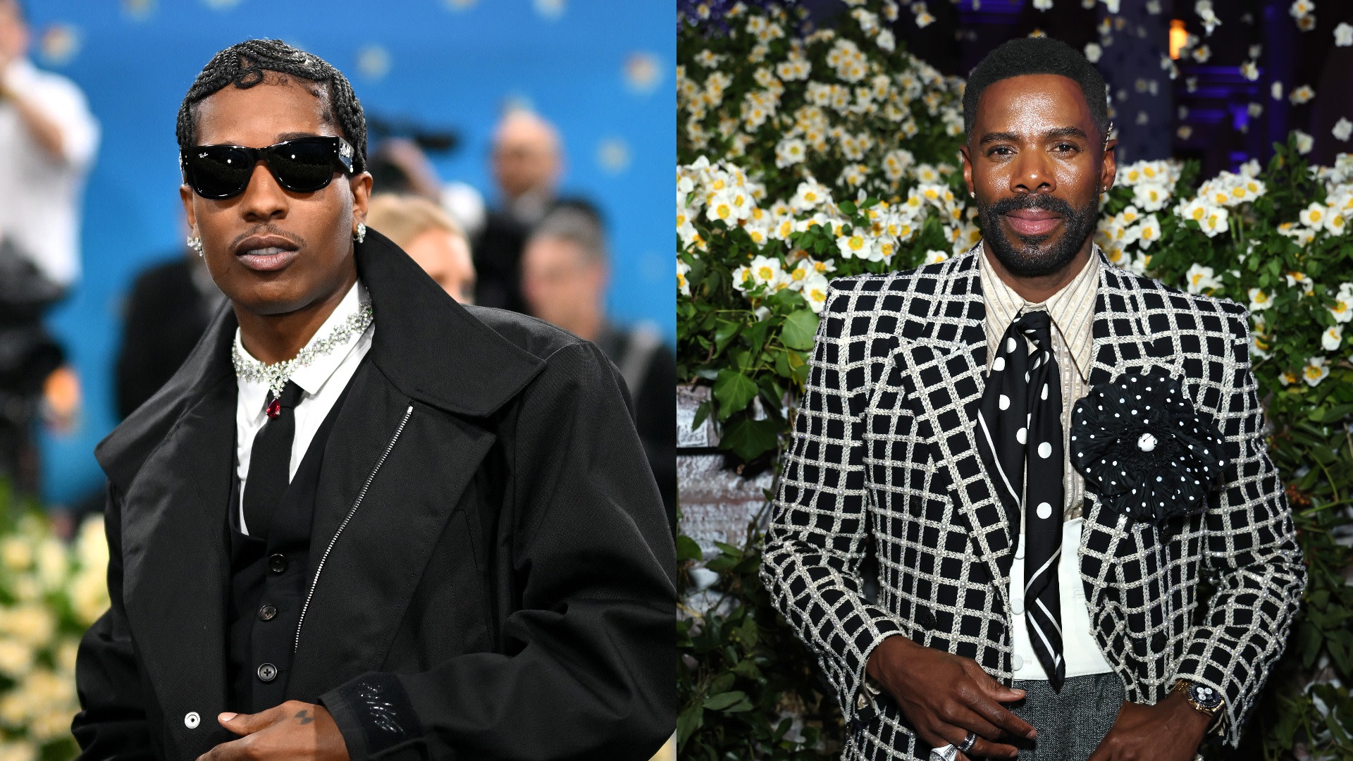 Split image of ASAP Rocky and Colman Domingo.