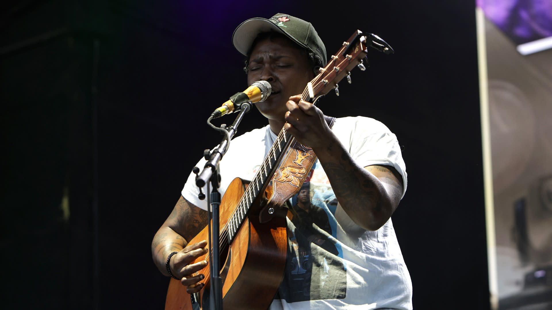 Joy Oladokun performs during All Things Go Toronto music festival at Budweiser Stage on October 05, 2025 in Toronto, Ontario. 