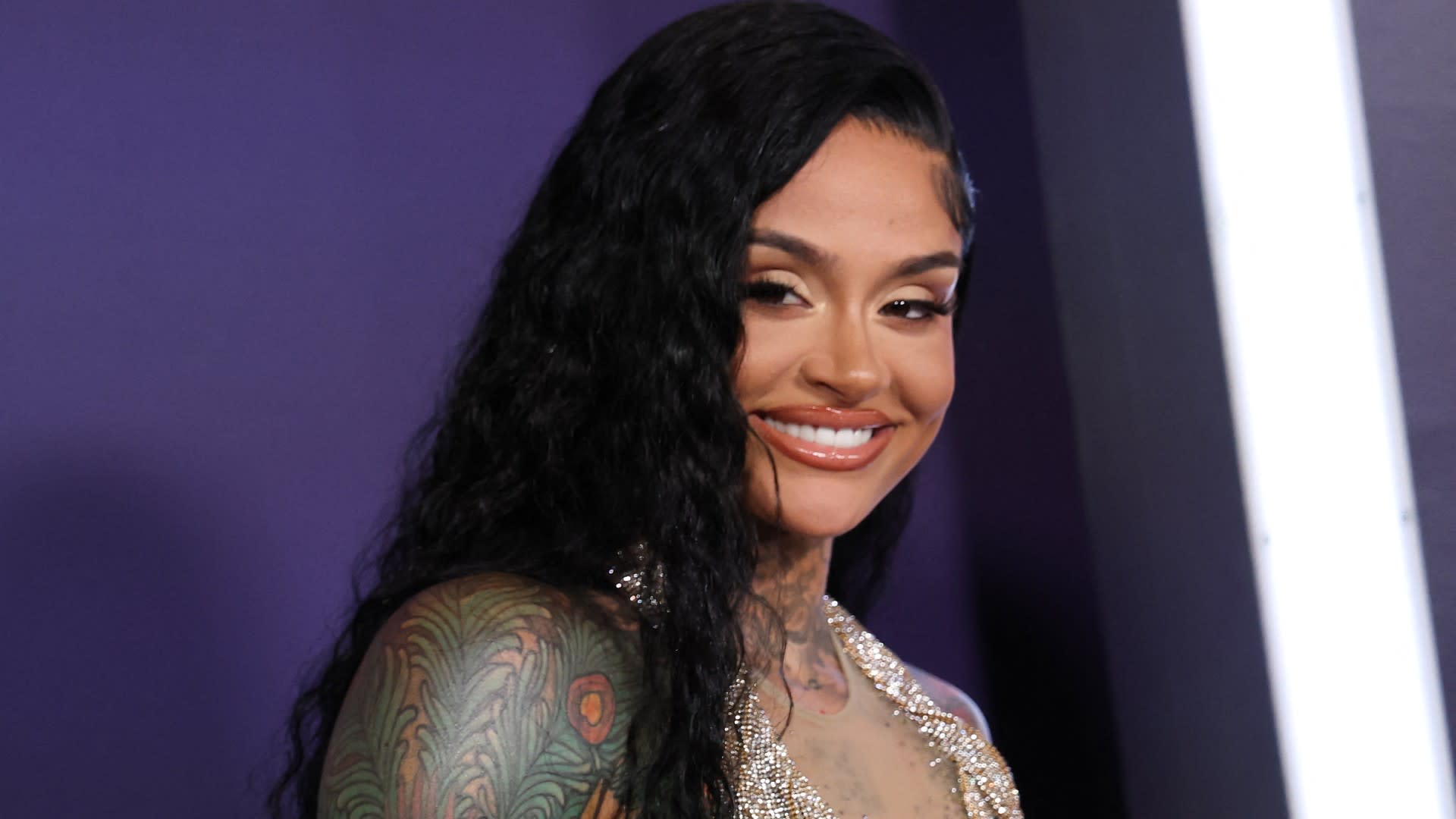 US singer-songwriter Kehlani arrives for the 51st American Music Awards at the Fontainebleau in Las Vegas, Nevada on May 26, 2025. 