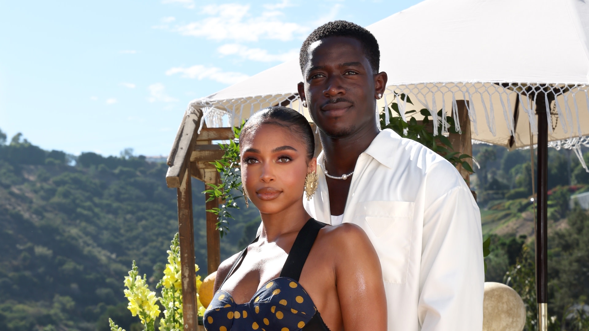 (L-R) Lori Harvey and Damson Idris.