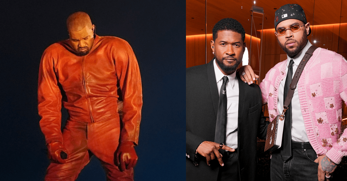 Ye Pops Out Masked at SoFi for Chris Brown and Usher's R&B Tour