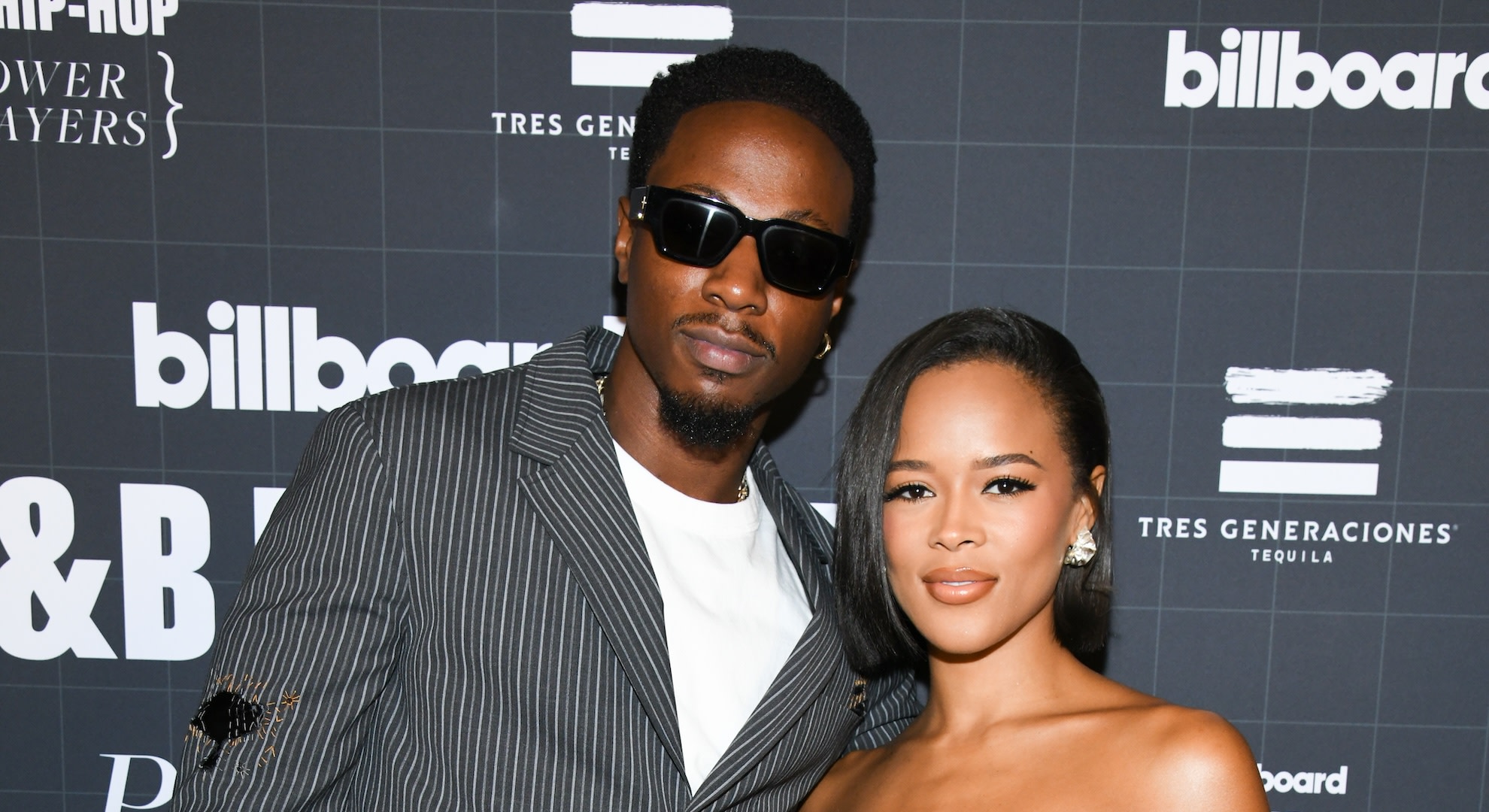 Joey Bada$$ and Serayah McNeill at Billboard's R&B Hip-Hop Power Players held at The Times Square EDITION on September 5, 2024 in New York, New York.