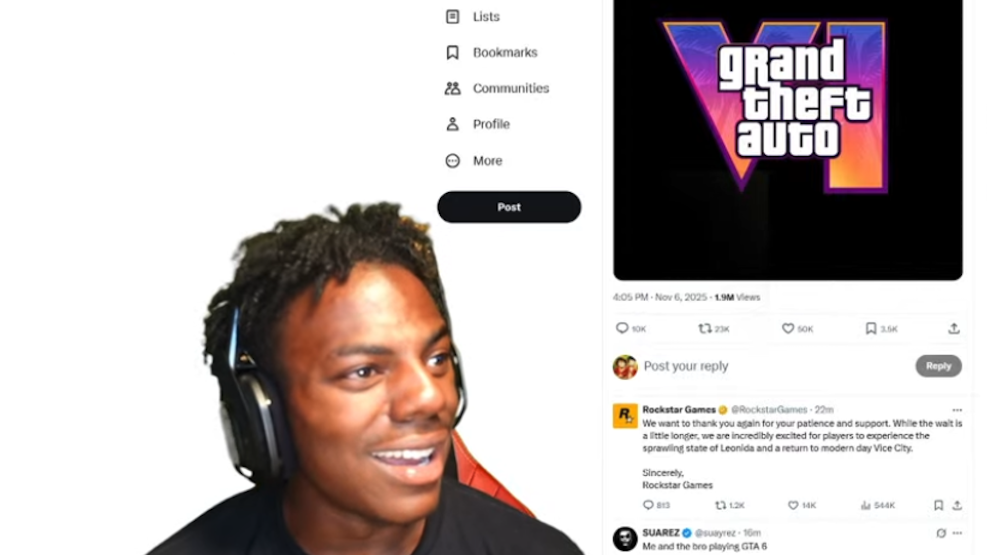 <div>Watch IShowSpeed Crash Out Over Latest 'GTA VI' Delay: 'I'ma Be F*cking 50 When This Sh*t Come Out'</div>