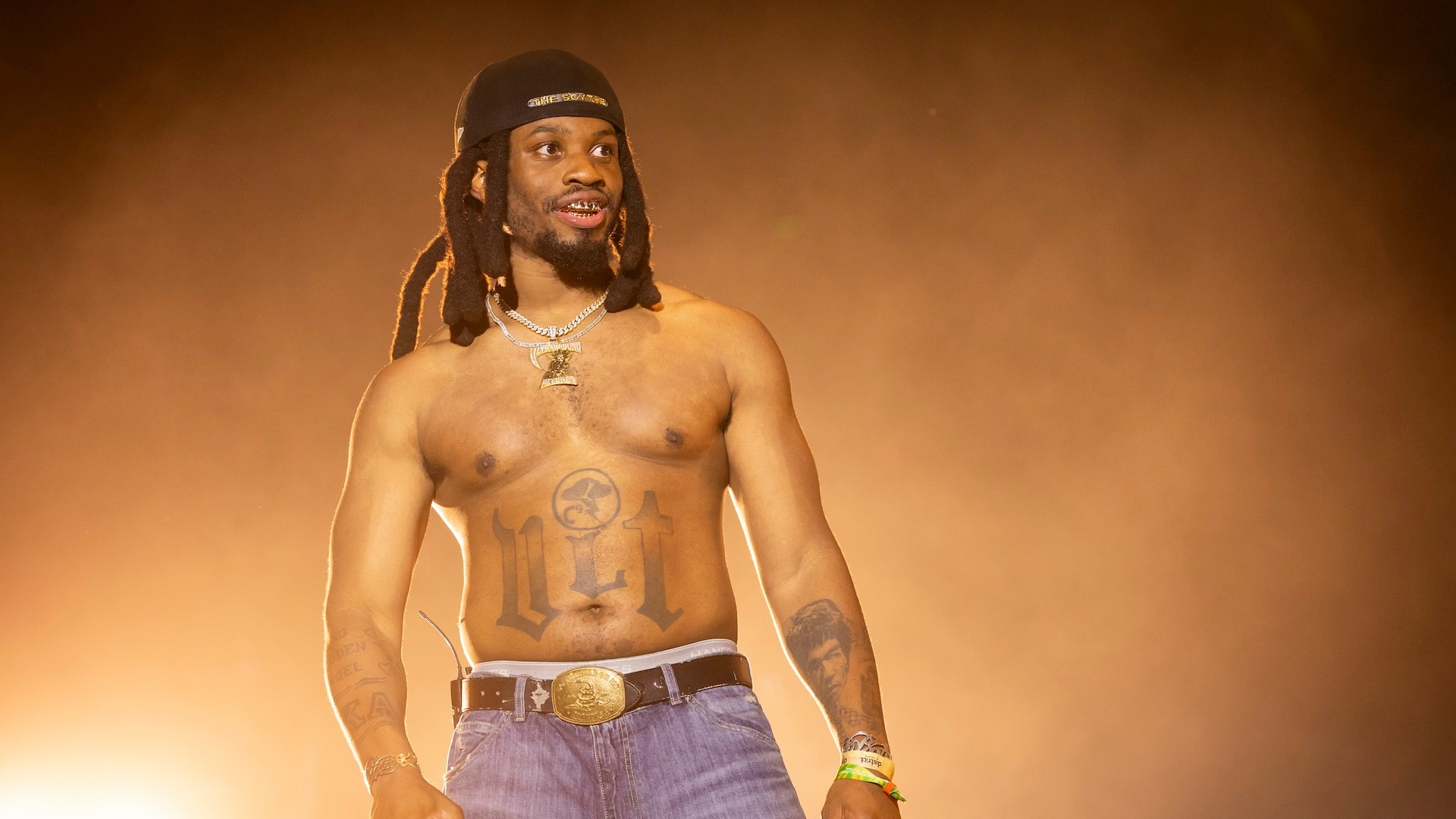 Denzel Curry performs on stage at Loud Park.