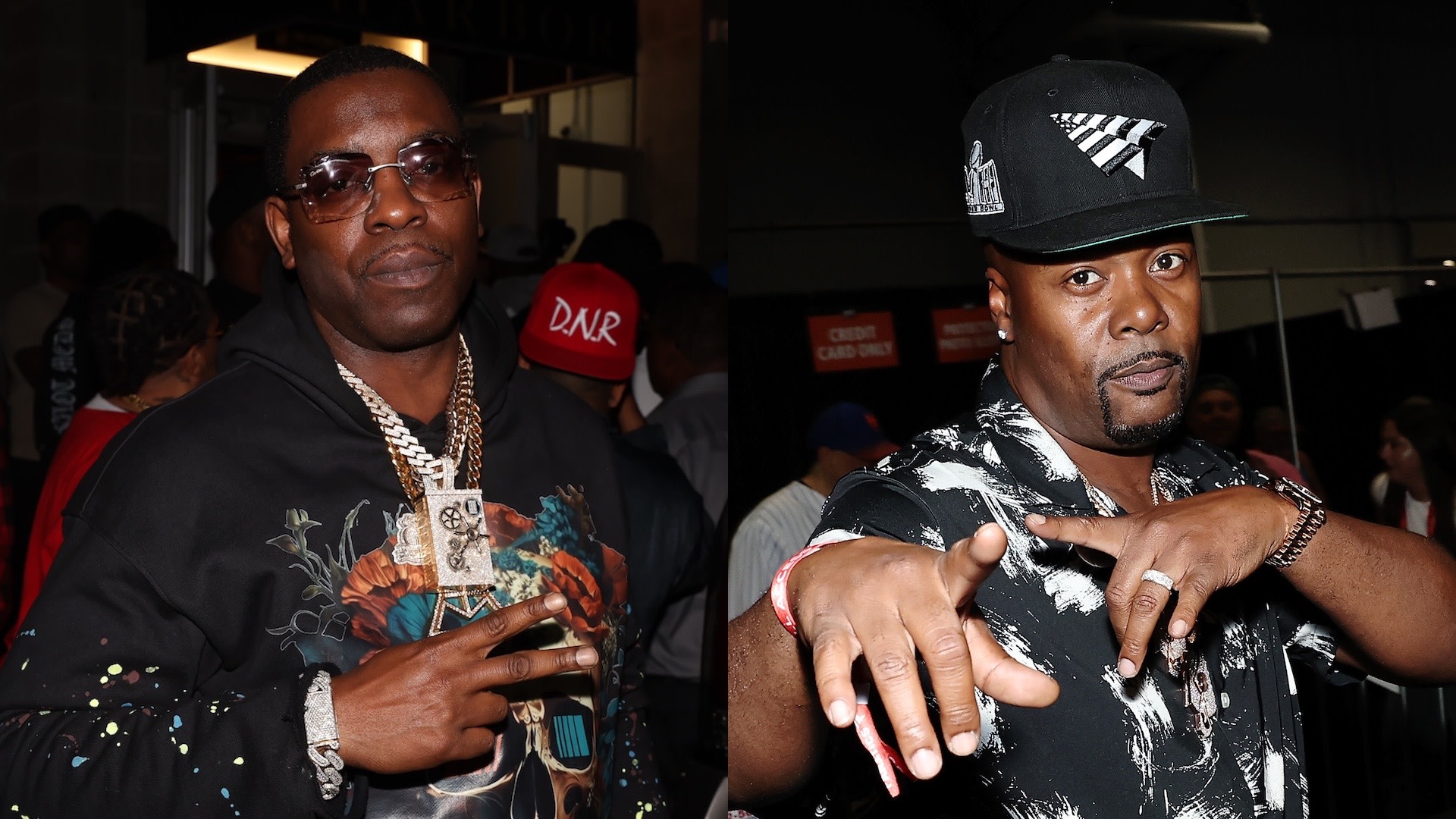 Split image of Uncle Murda and Memphis Bleek.