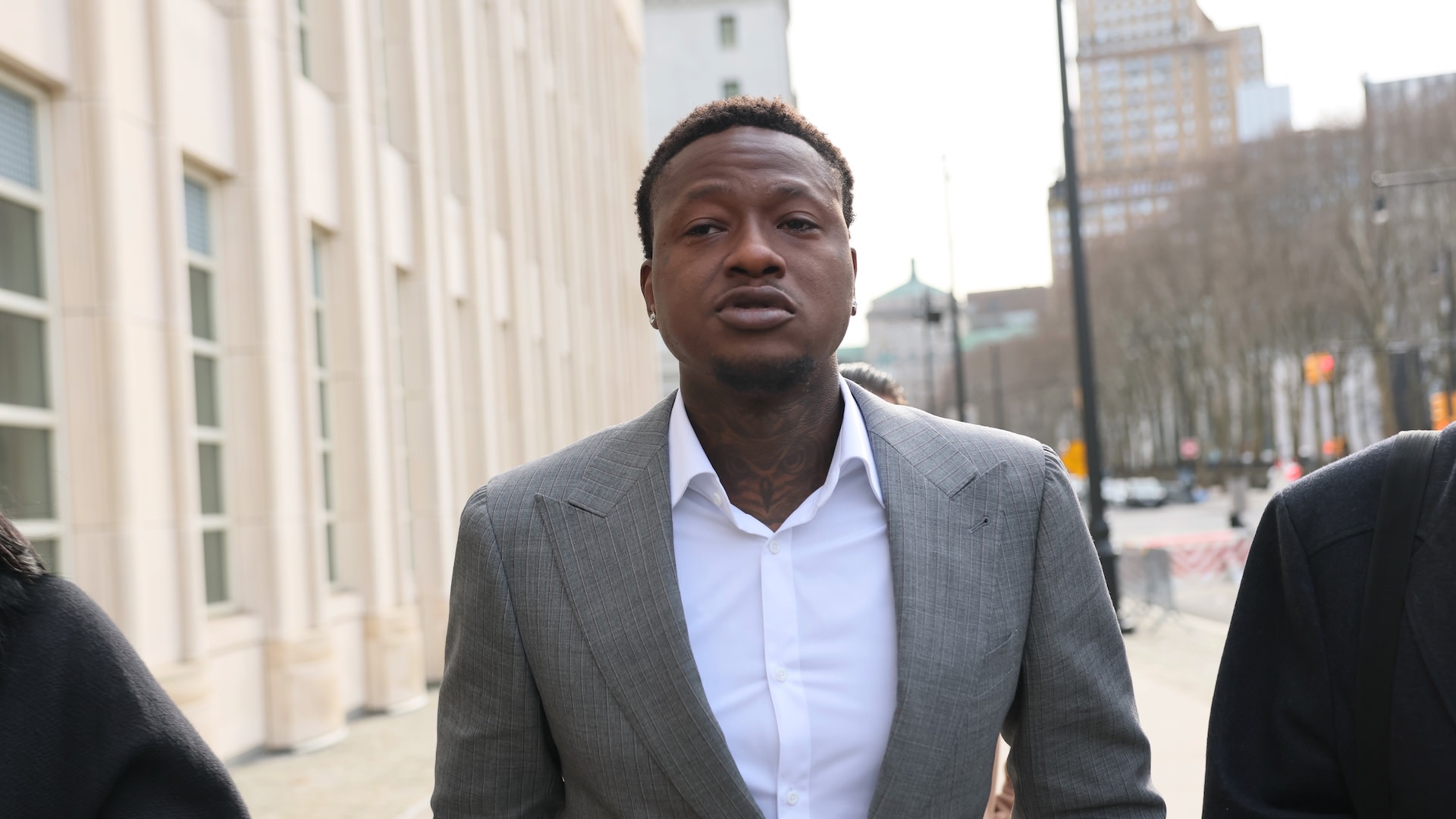 Terry Rozier arrives for an arraignment hearing at U.S. District Court for the Eastern District of New York.